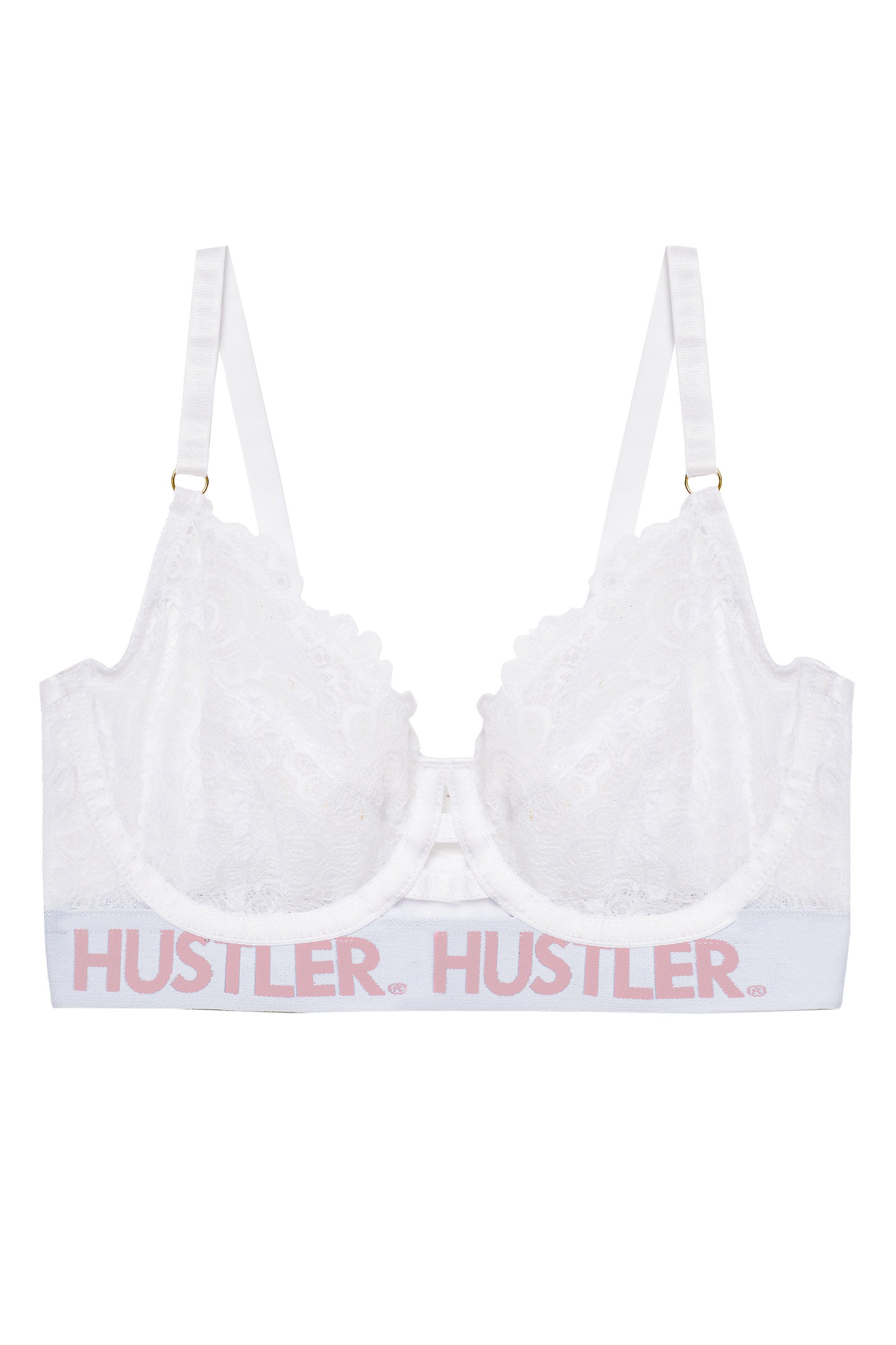 Branded Lace Bra White - Image 17