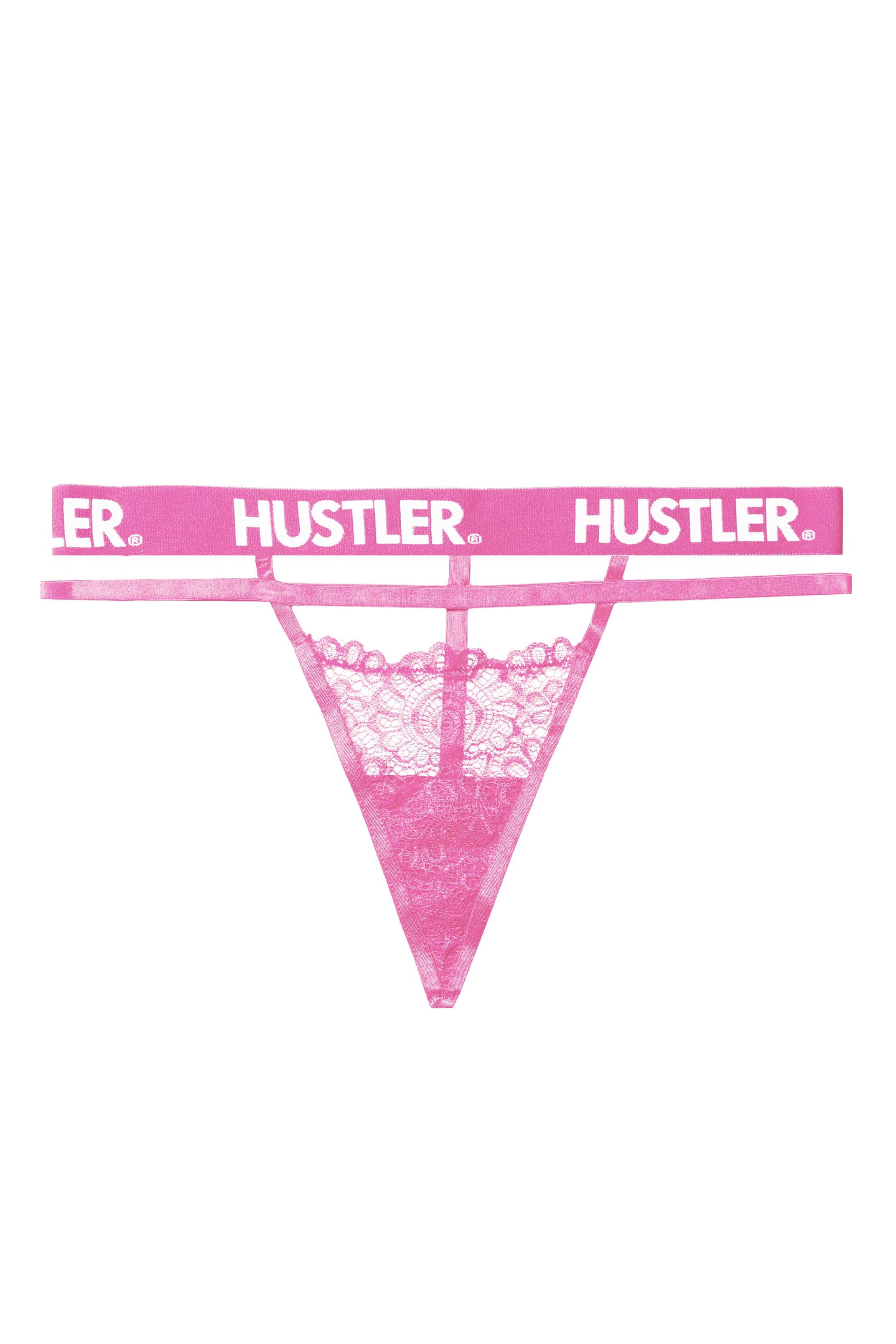 Branded Lace Pink Thong - Image 6