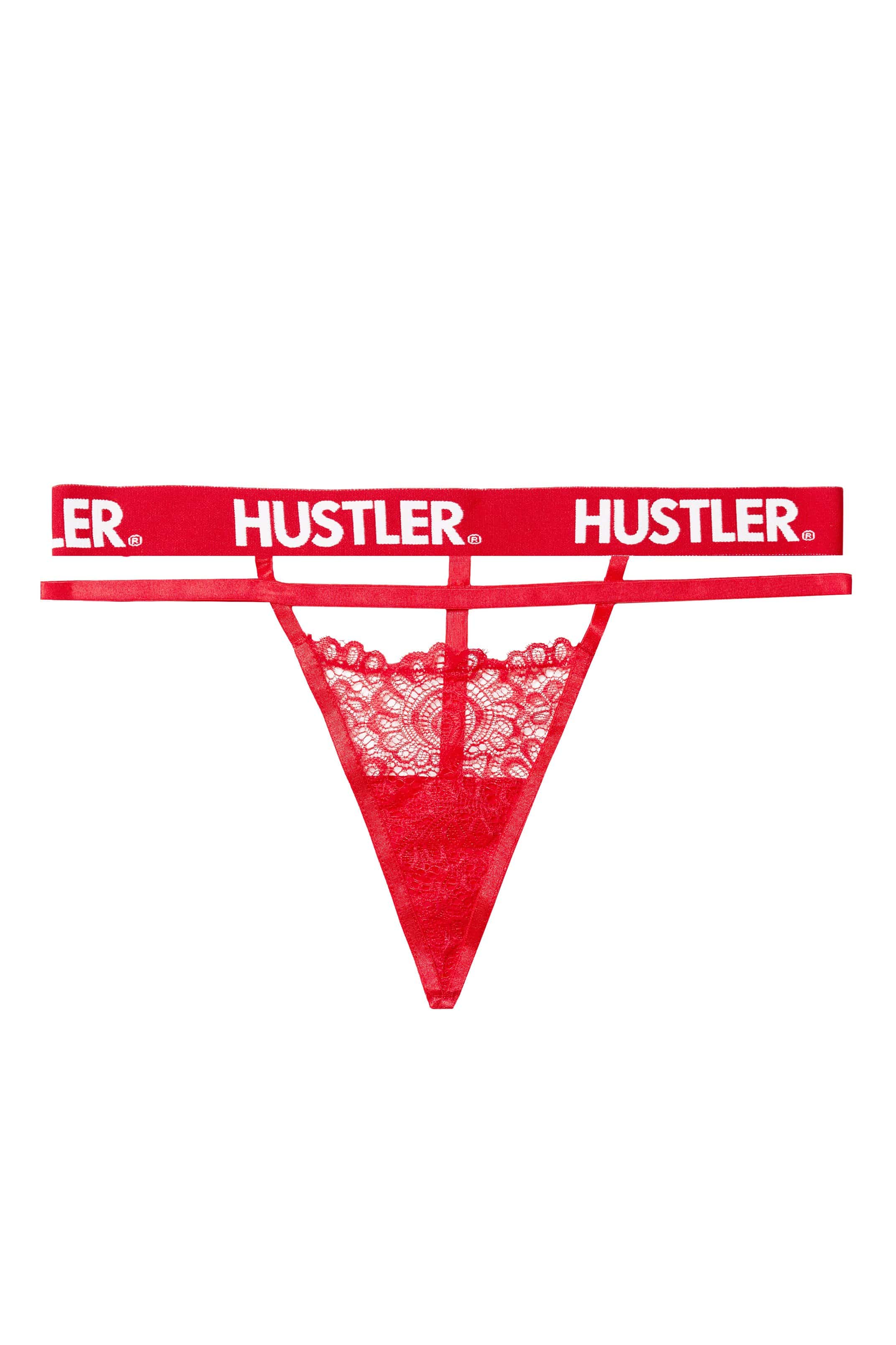 Branded Red Lace Thong - Image 3