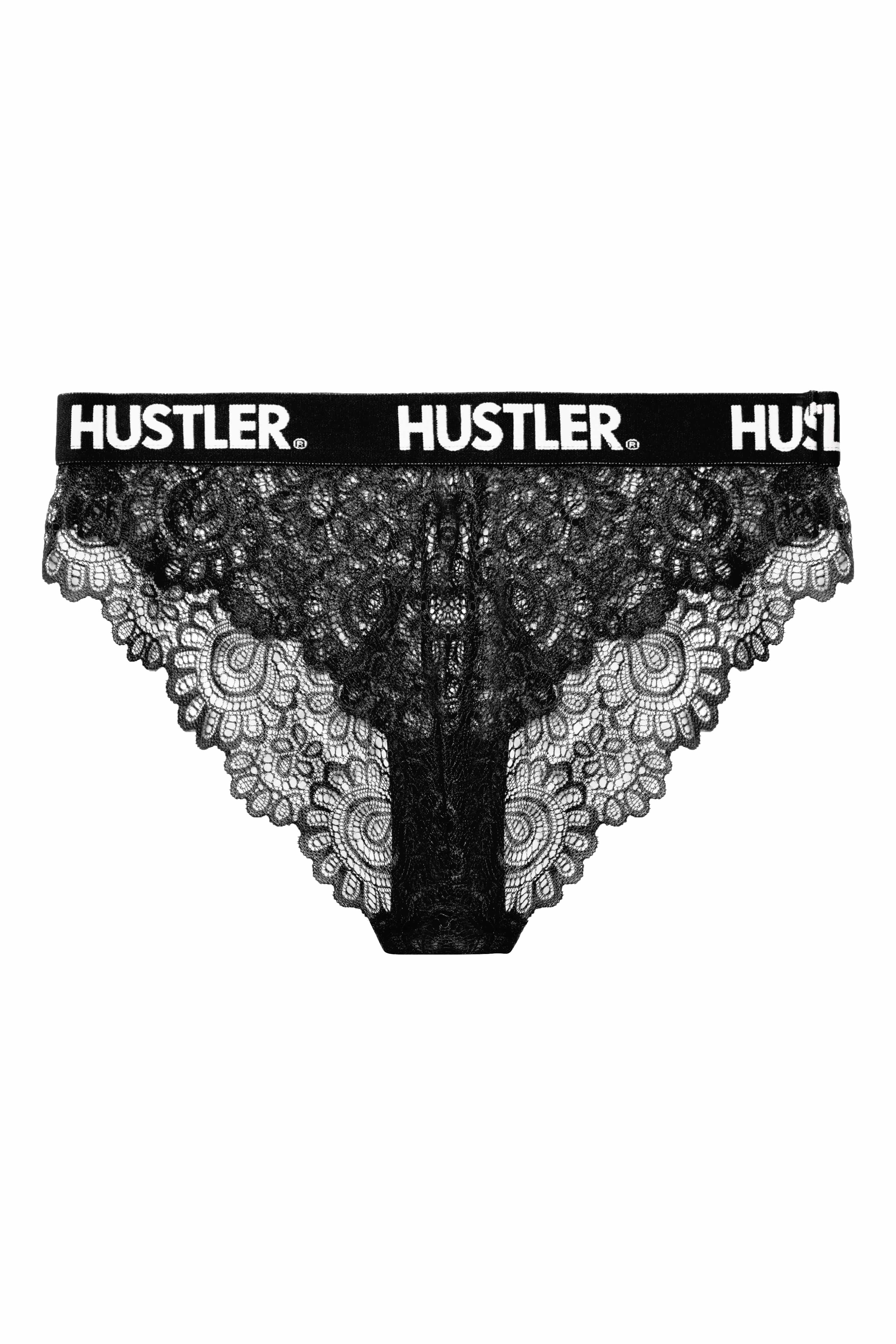 Branded Black Lace Brief - Image 2