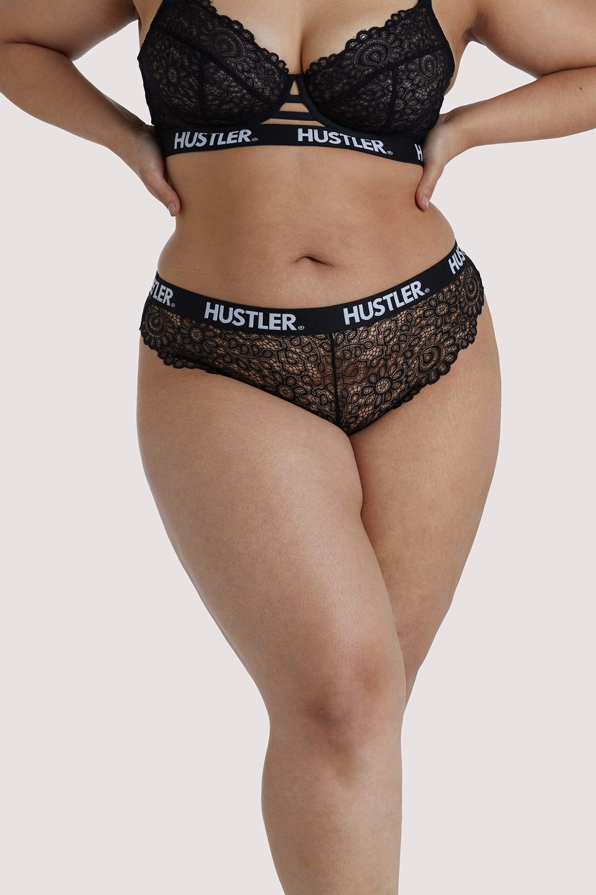 Branded Black Lace Brief - Image 4