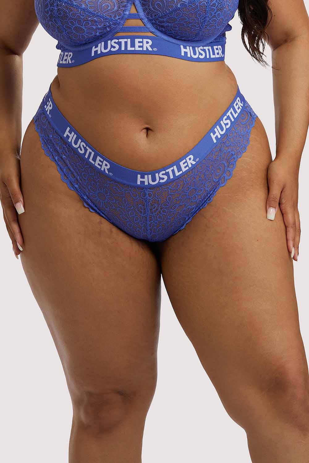 Branded Lace Brief Blue - Image 5