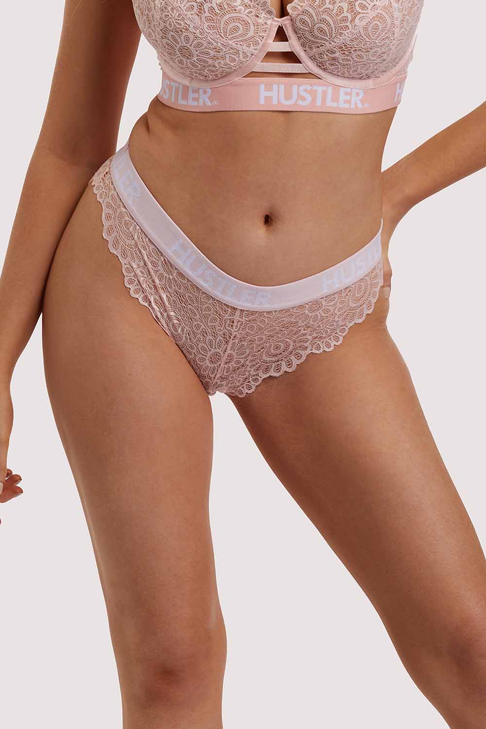 Branded Lace Brief Baby pink - Image 2