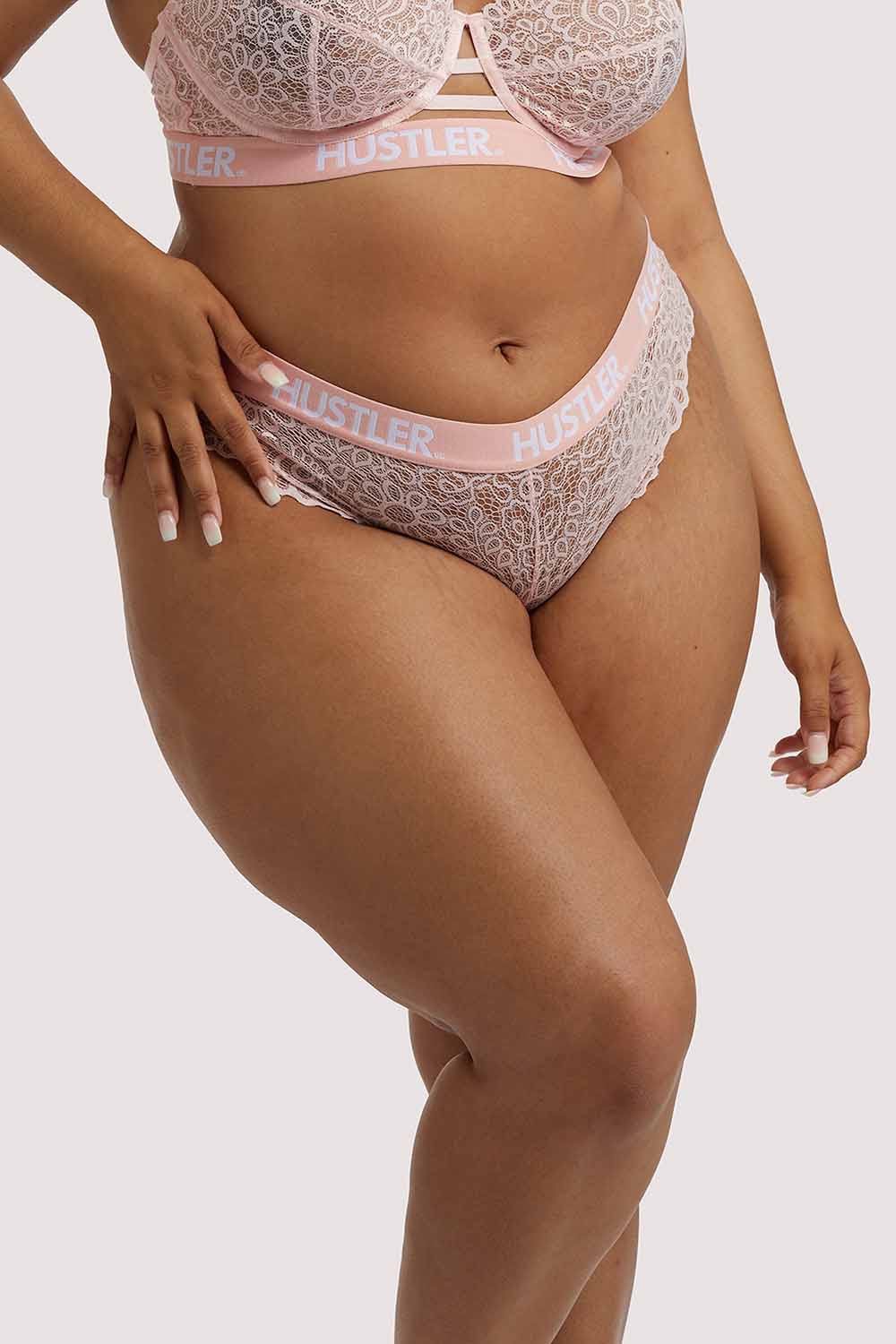 Branded Lace Brief Baby pink - Image 3