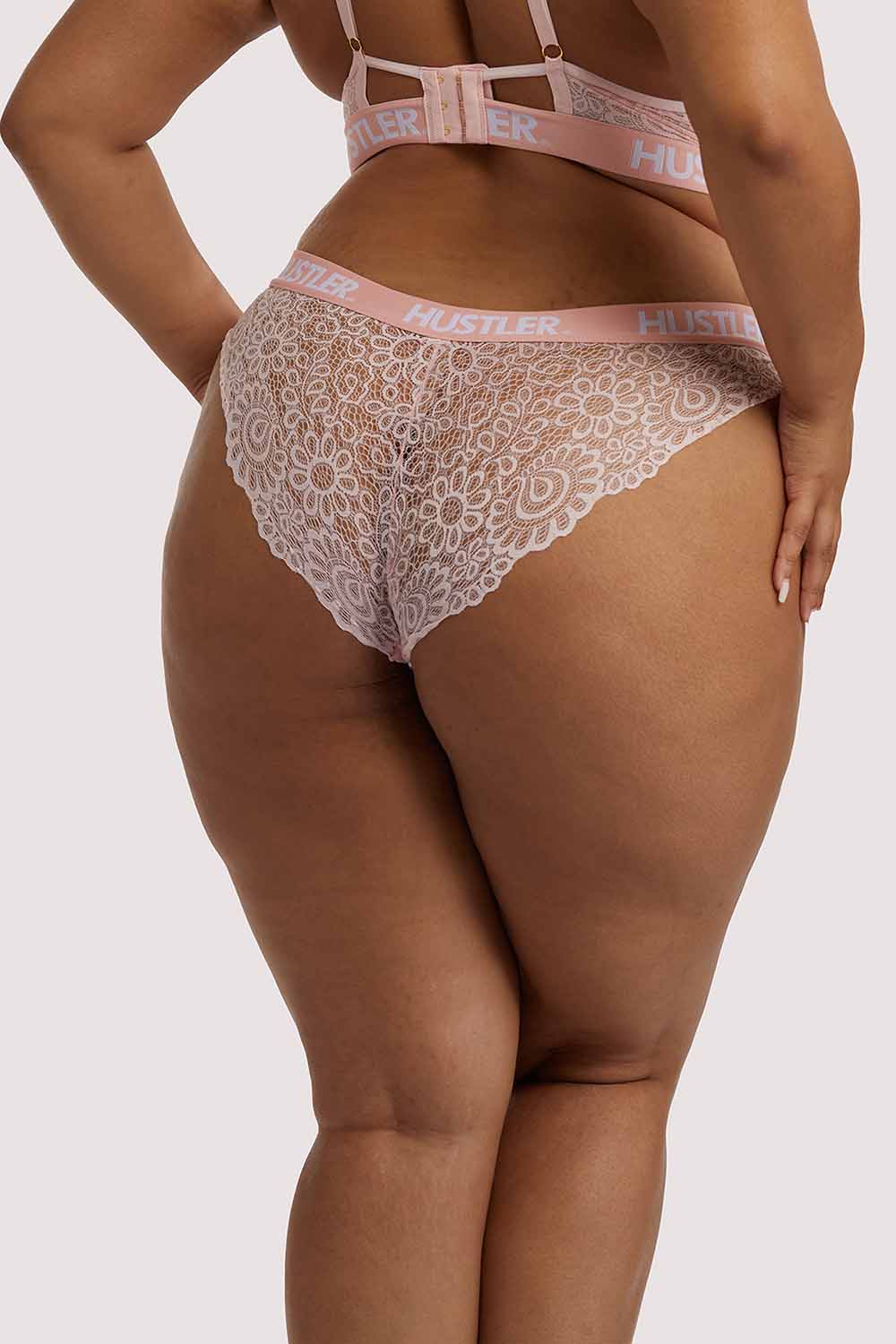 Branded Lace Brief Baby pink - Image 8
