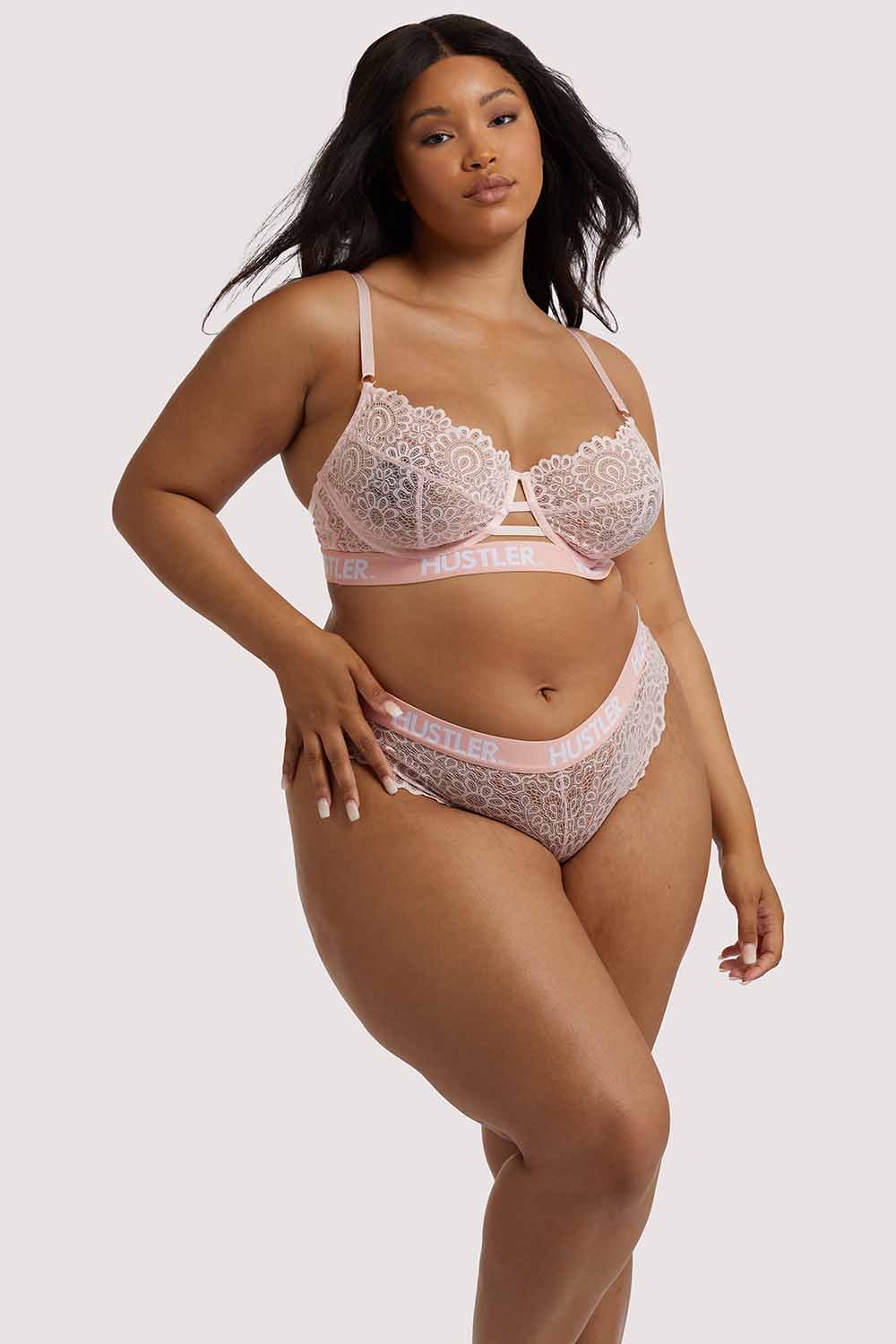 Branded Lace Brief Baby pink - Image 9