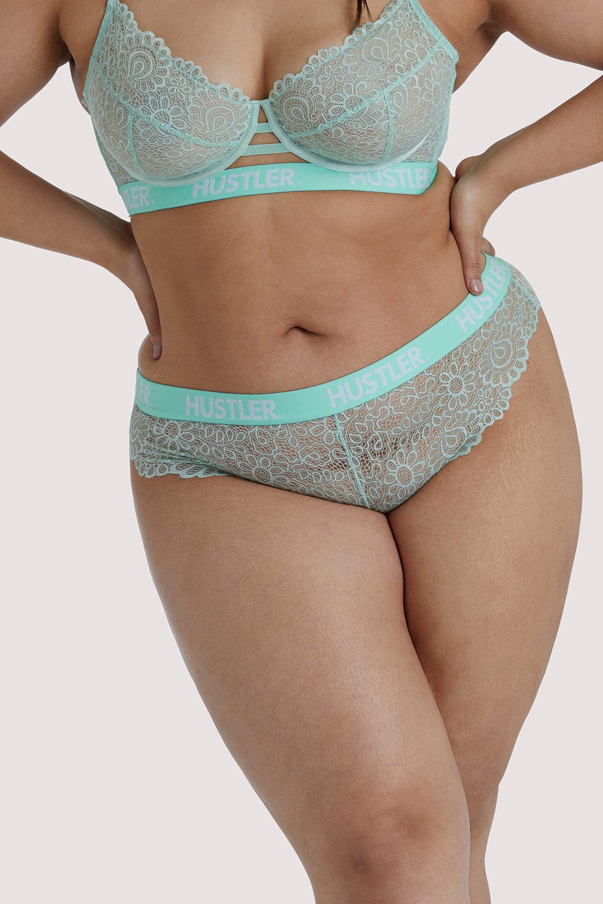 Branded Mint Lace Brief - Image 5