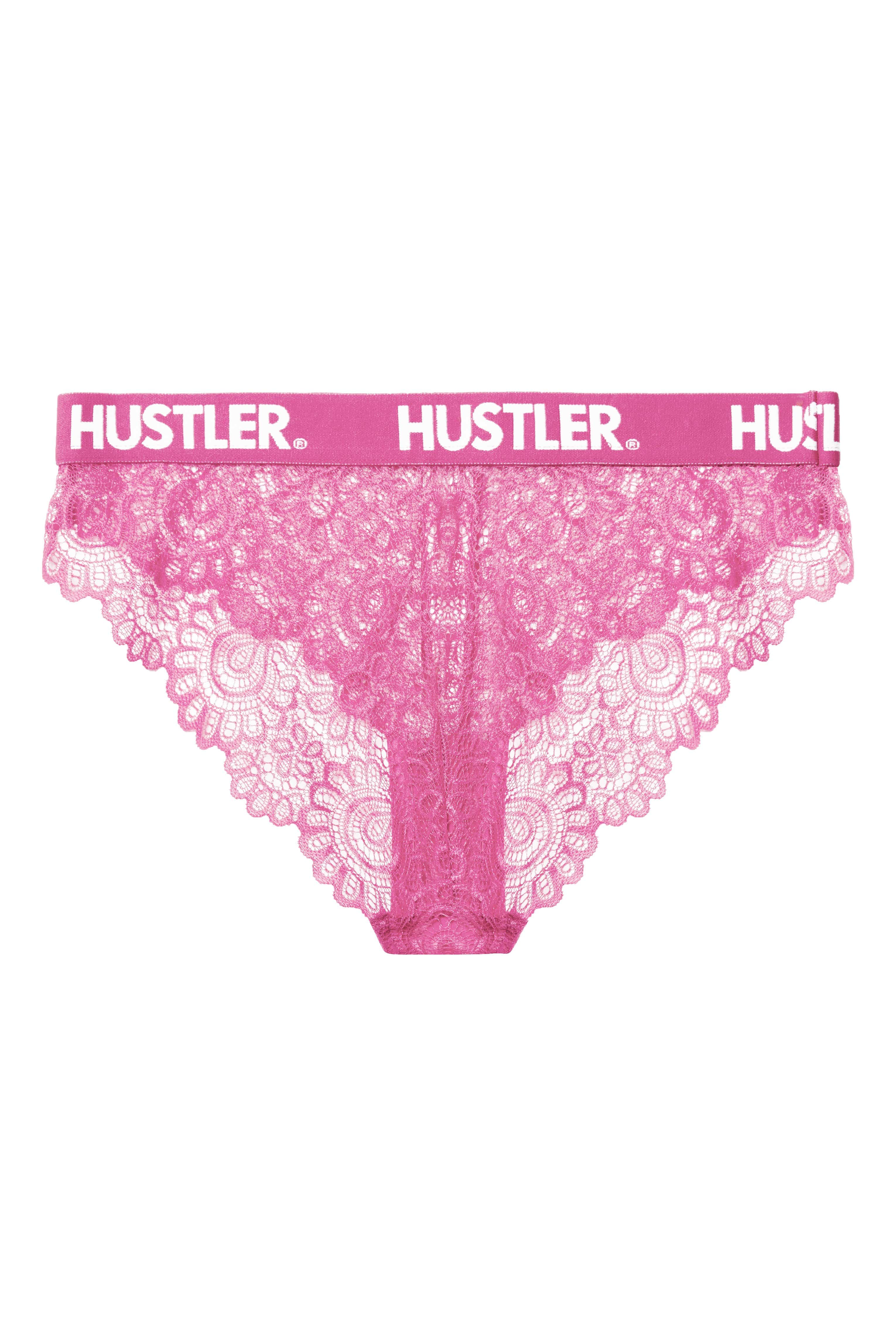 Branded Pink Lace Brief - Image 3