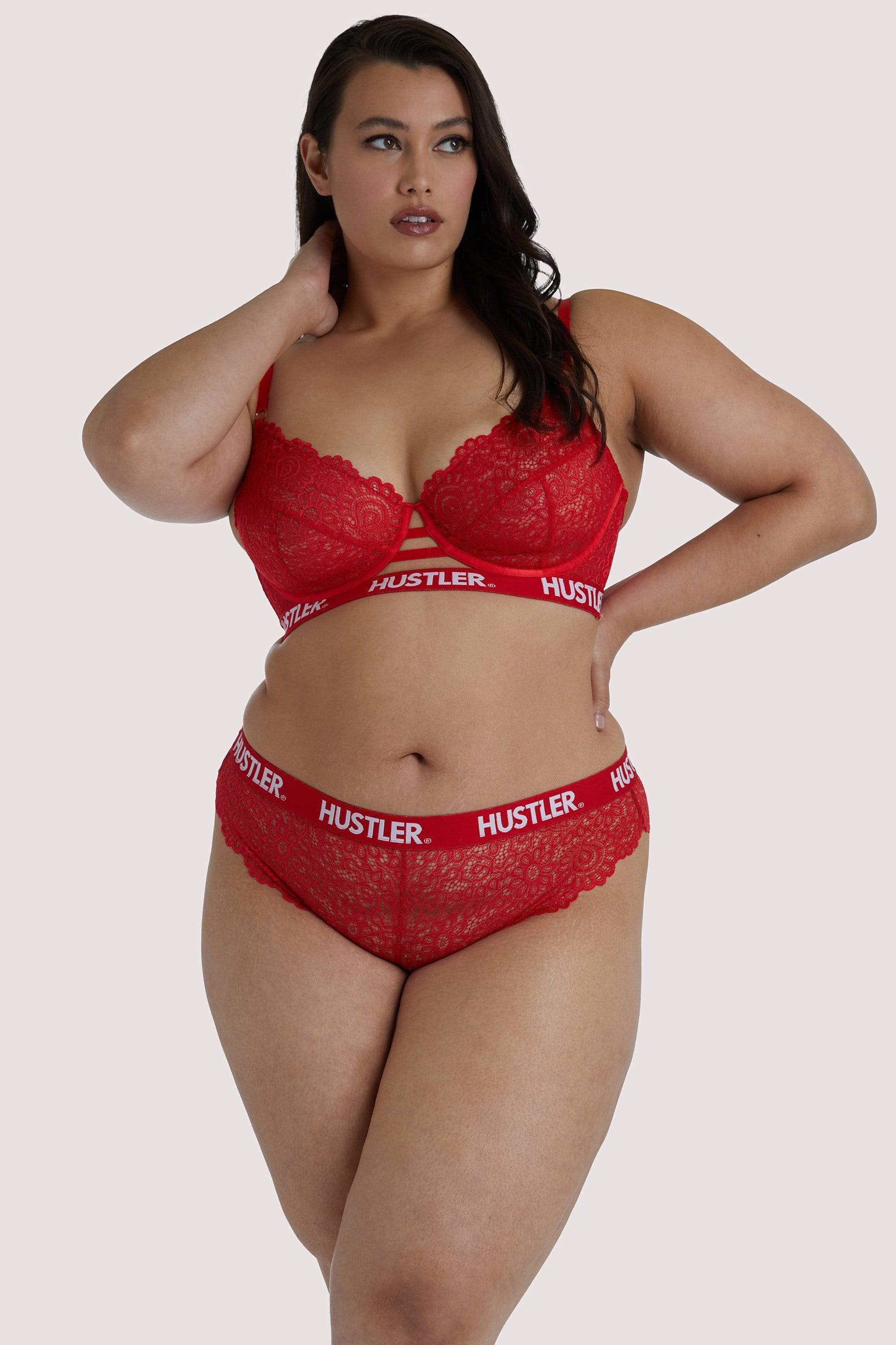 Branded Red Lace Brief - Image 5