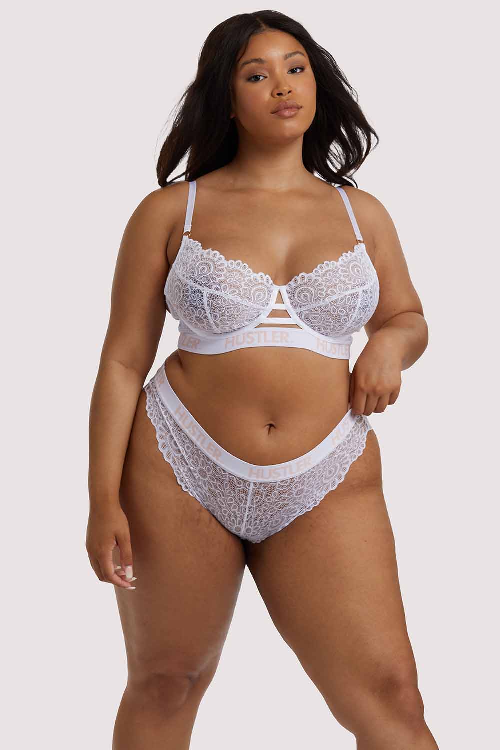 Branded Lace Brief White - Image 9
