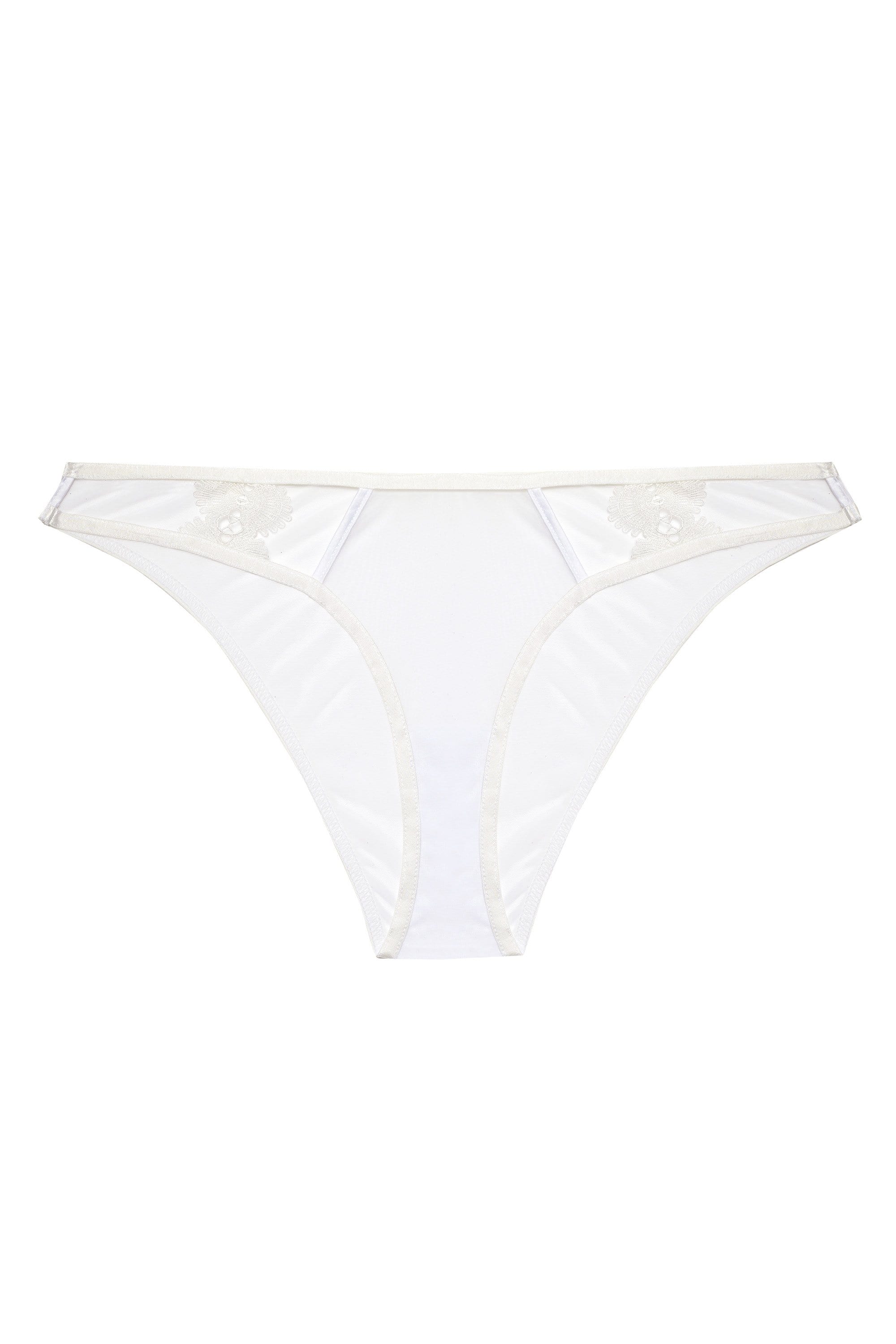Esther White Lace Applique Brief - Image 8