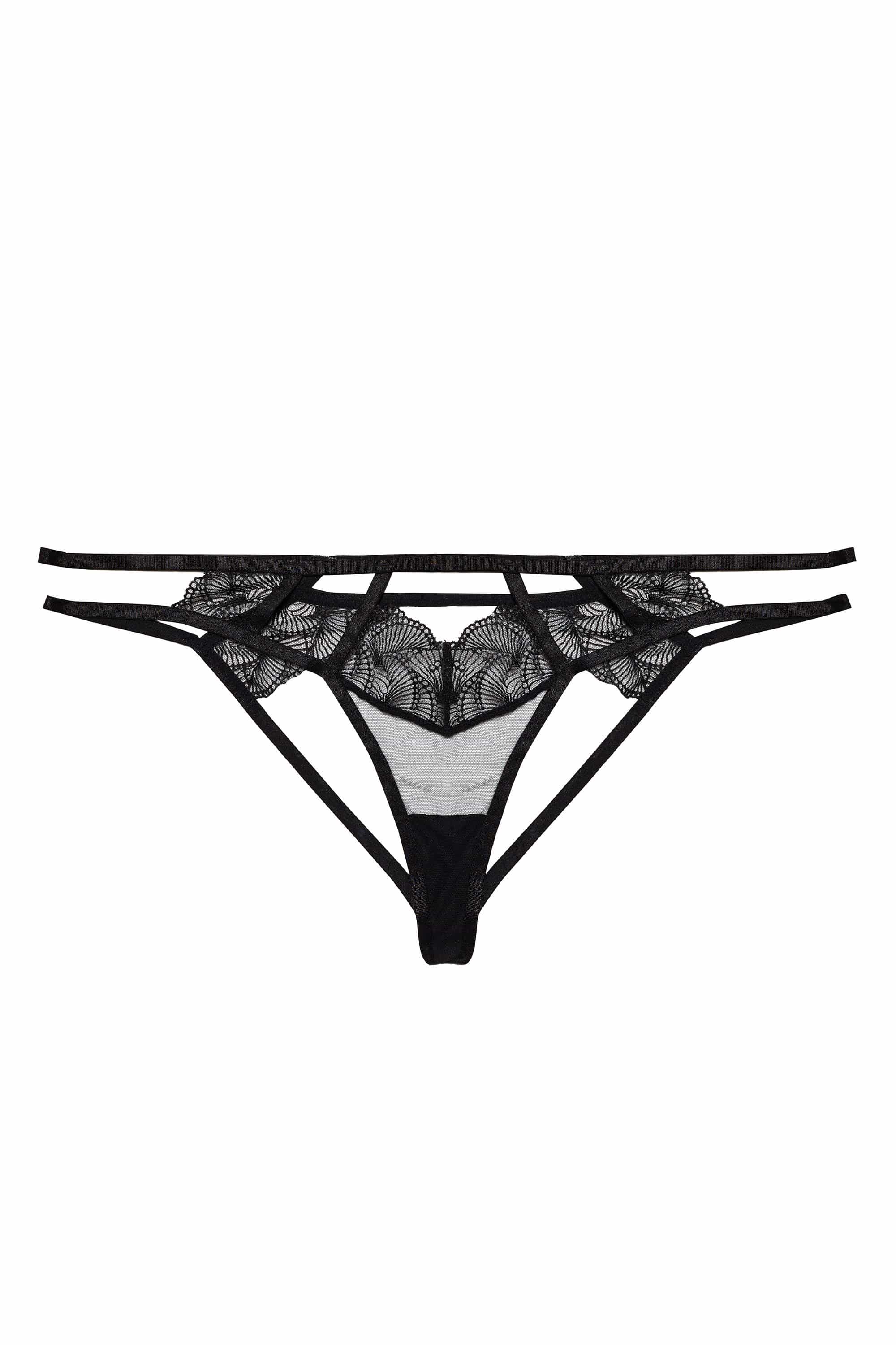 Hustler Tilly Black Caged Open Back Brief - Image 5