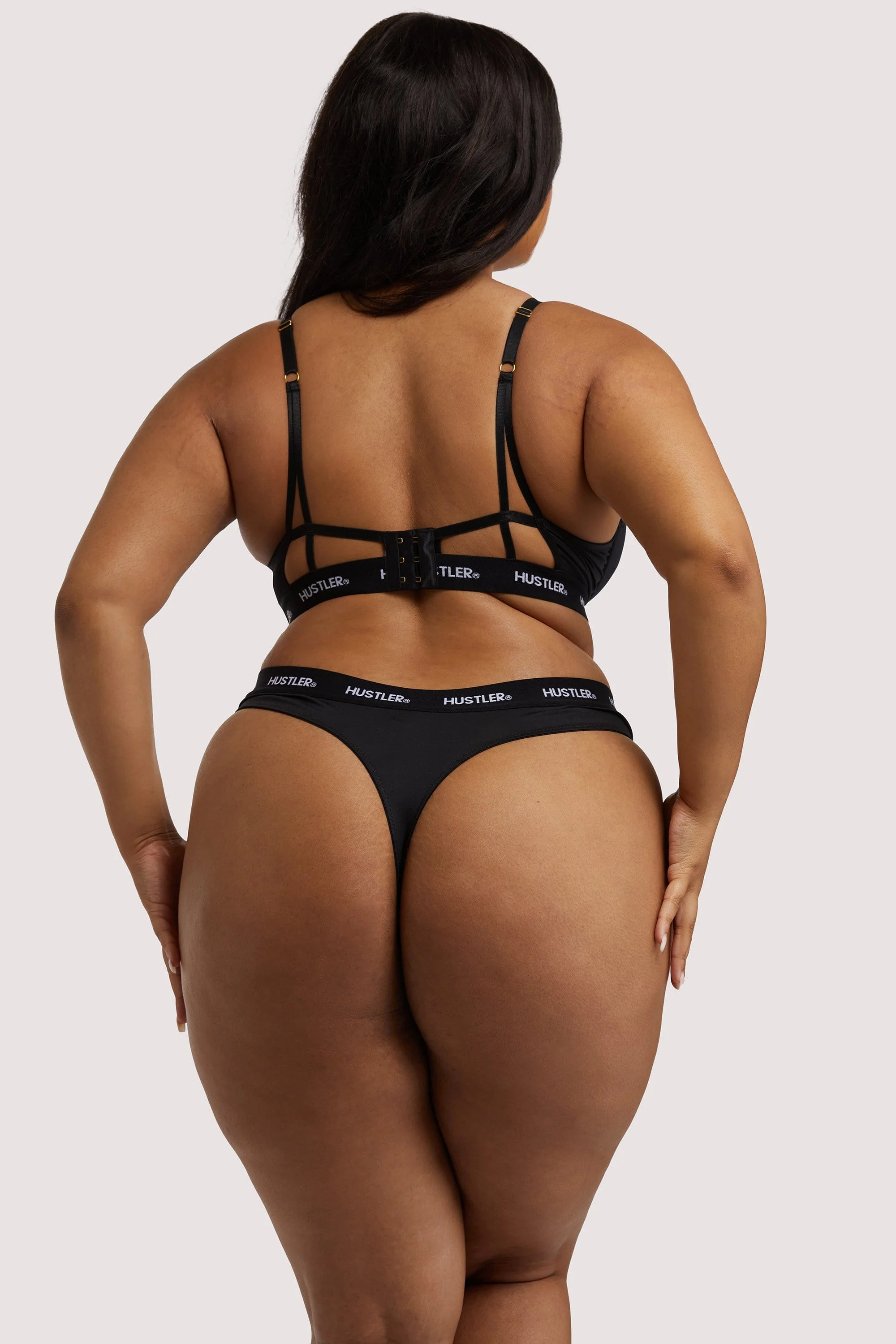 Branded Black Plunge Push Up Bra - Image 11