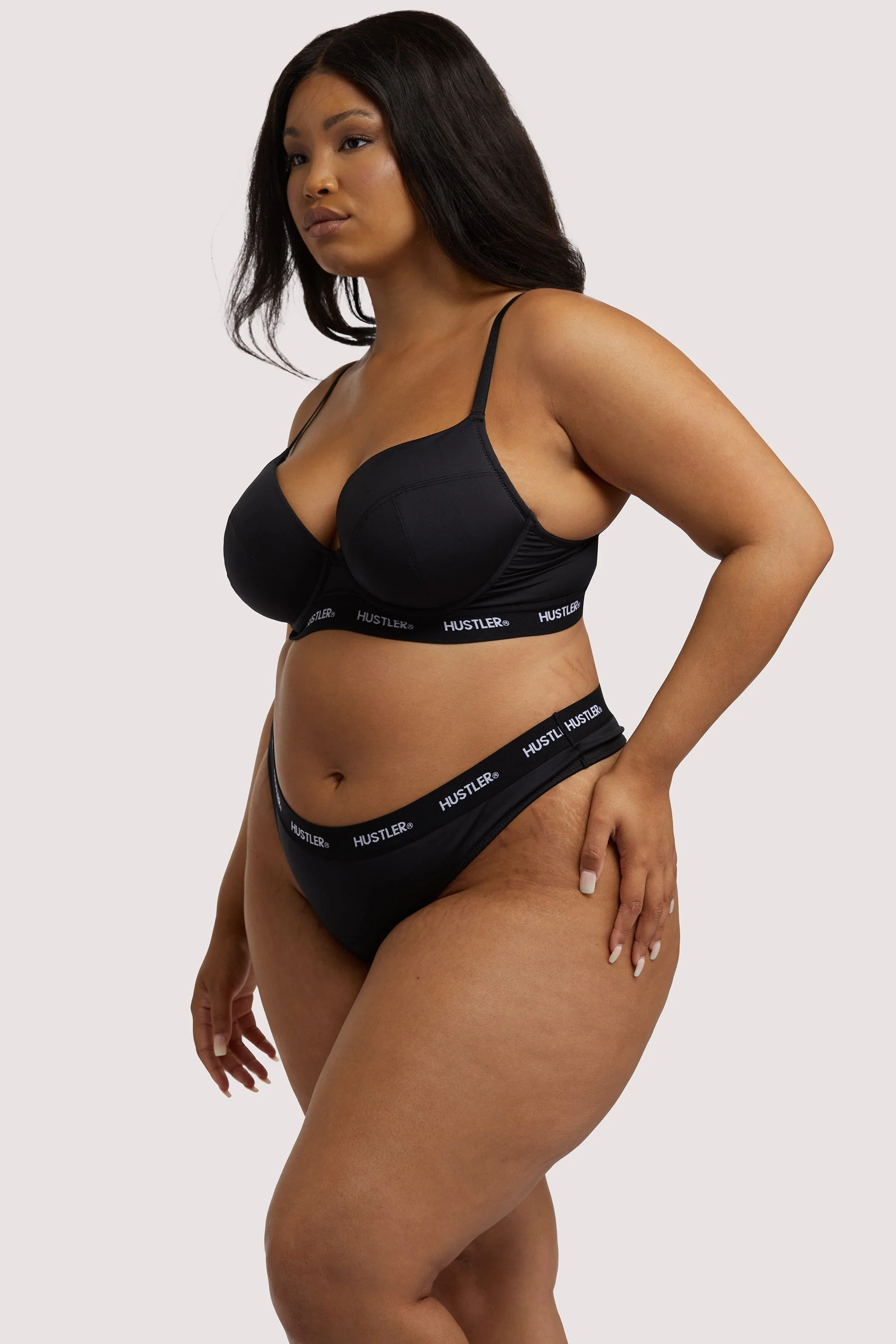 Branded Black Plunge Push Up Bra - Image 12