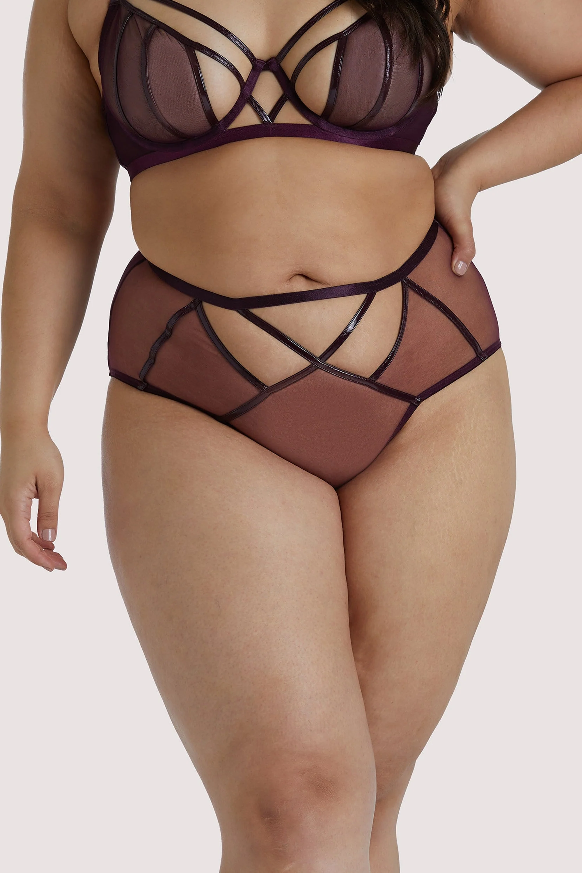 Kelly Wine PVC Curve Brief - Image 2