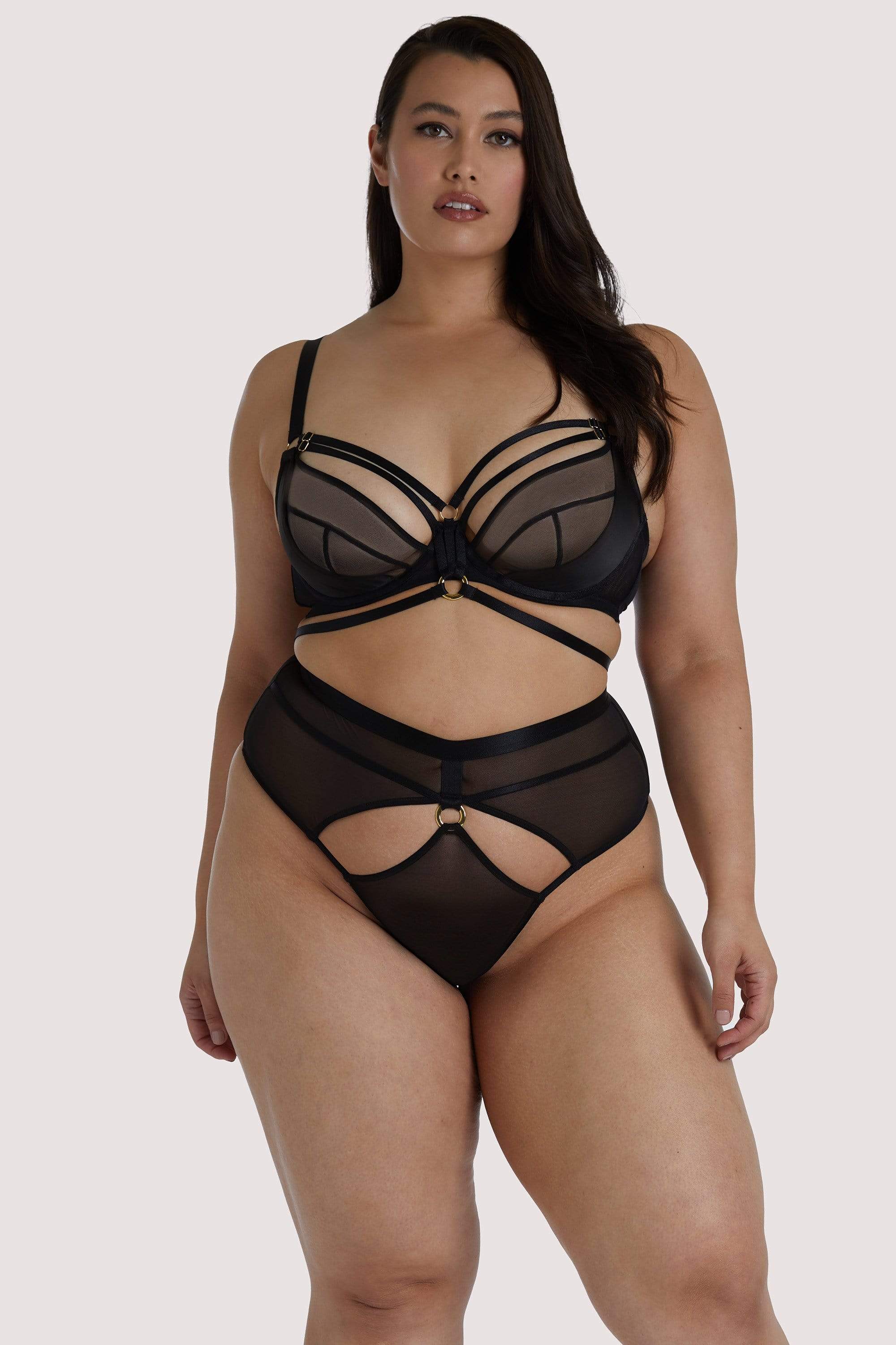 Sierra Black Gold Ring Bra - Image 7