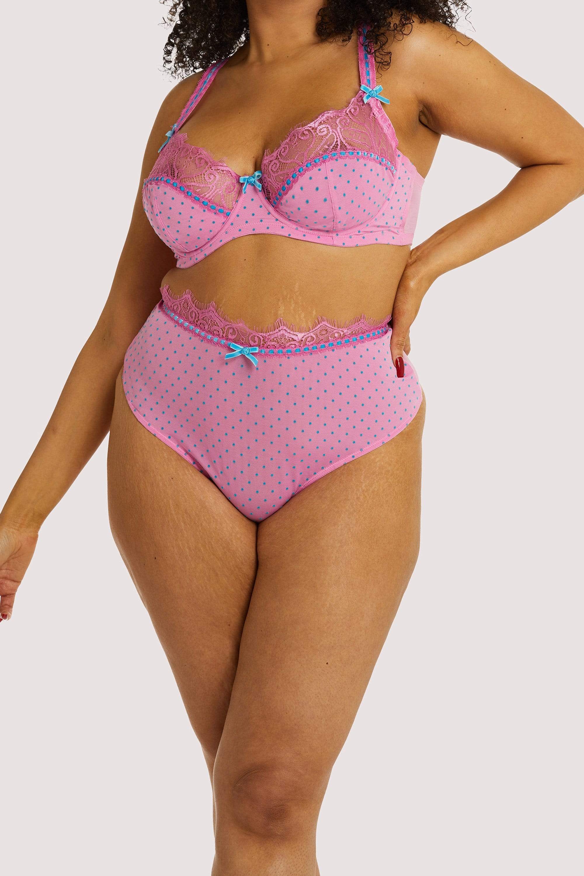 Sophia Pink High Waisted Thong - Image 4