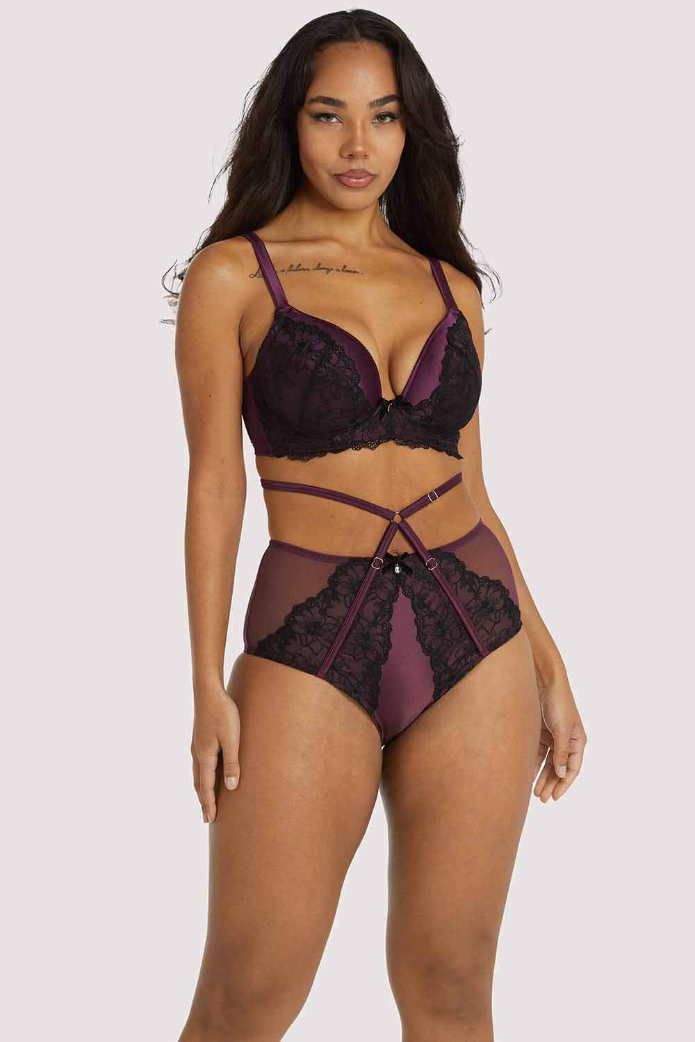 Muriel Purple High Waist Brief - Image 3