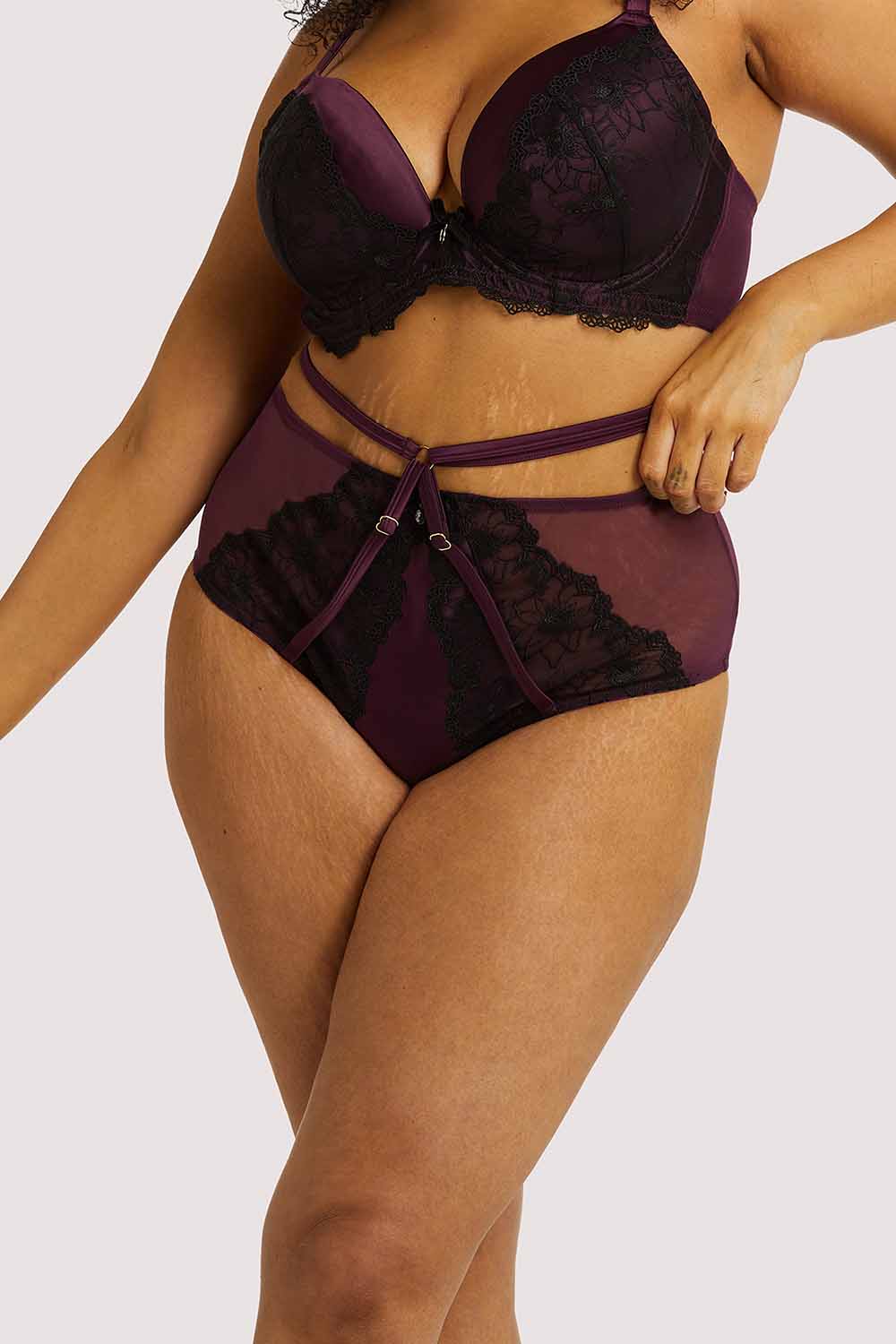 Muriel Purple High Waist Brief - Image 5