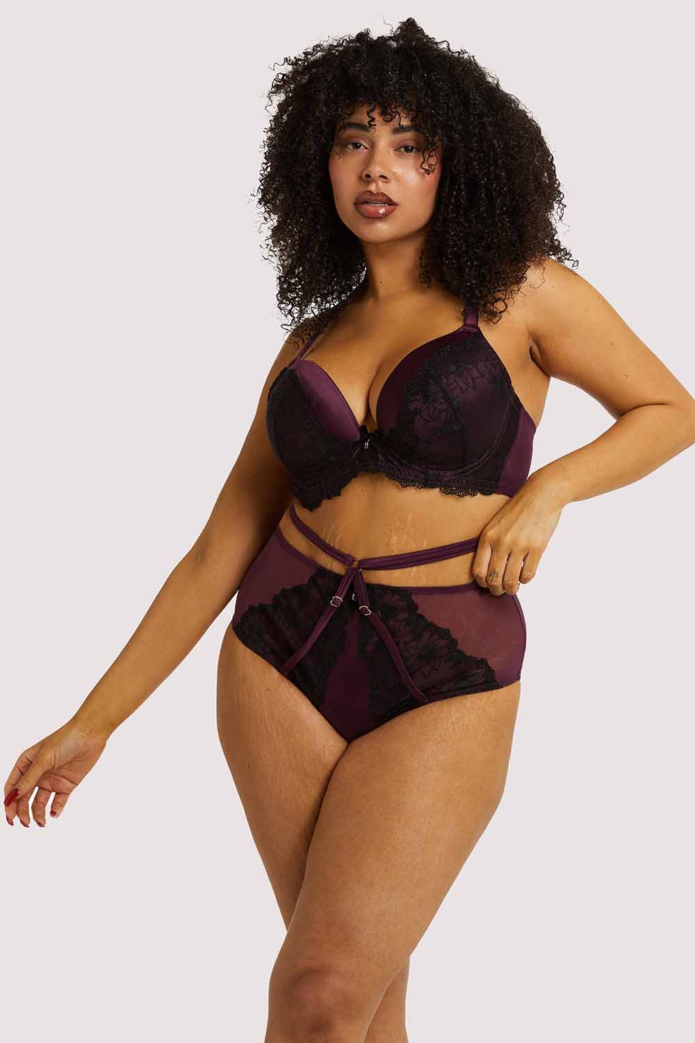 Muriel Purple High Waist Brief - Image 6