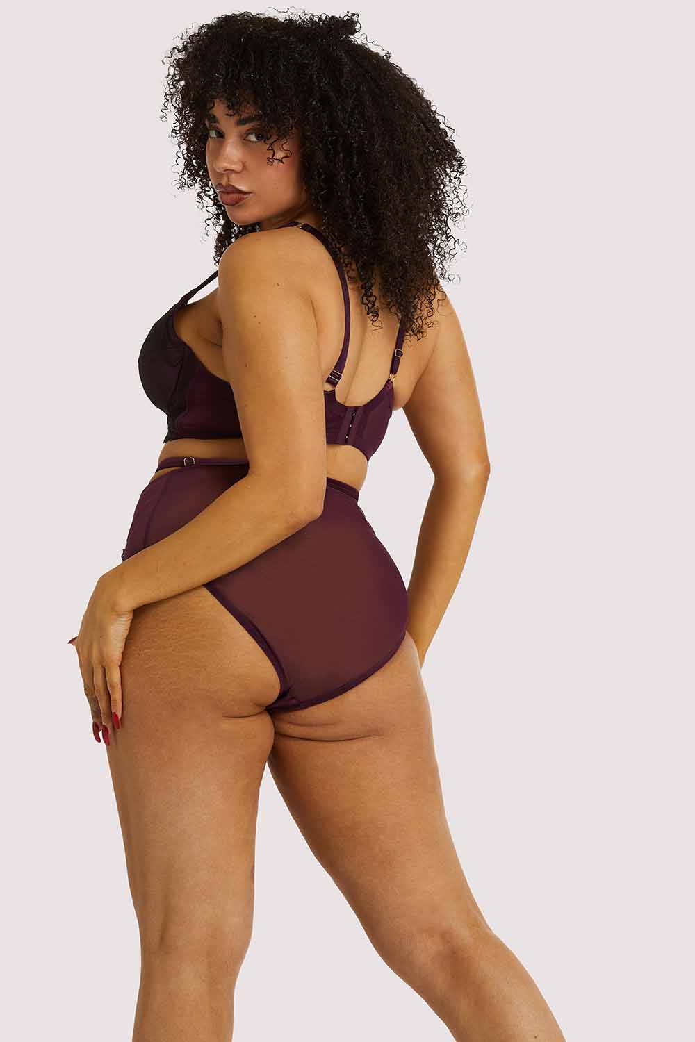 Muriel Purple High Waist Brief - Image 7