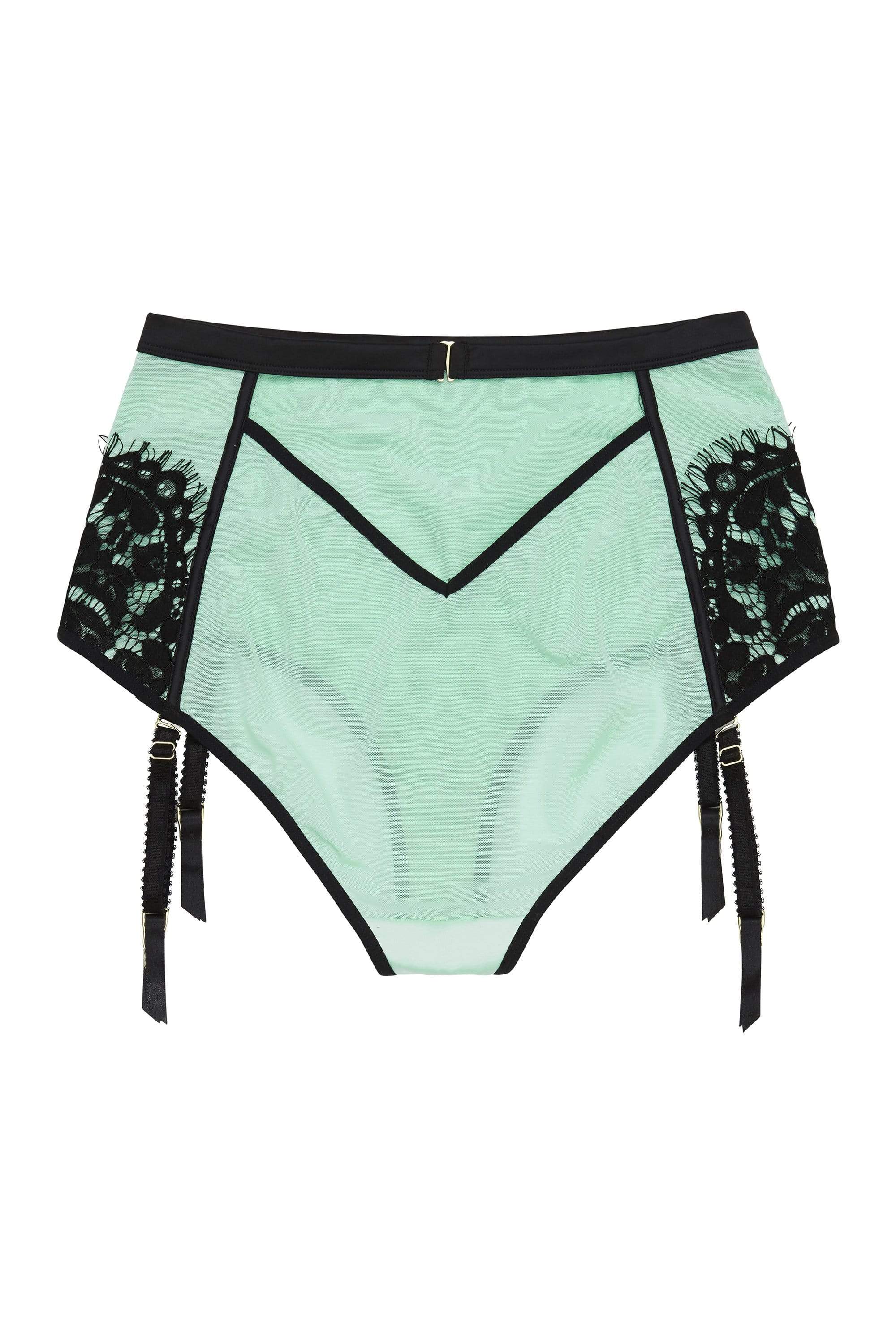 Hedy Mint High Waist Suspender Brief - Image 2