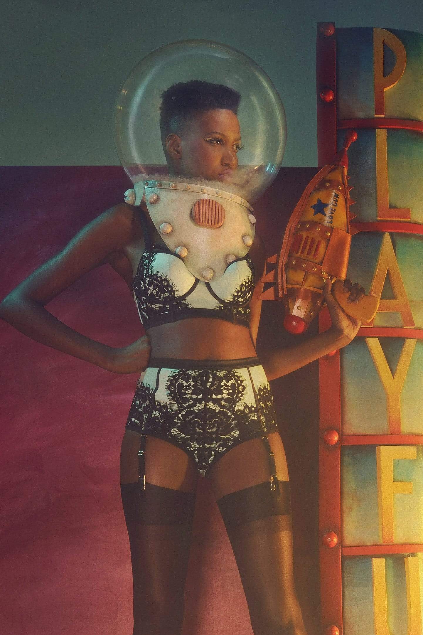 Hedy Mint High Waist Suspender Brief - Image 3