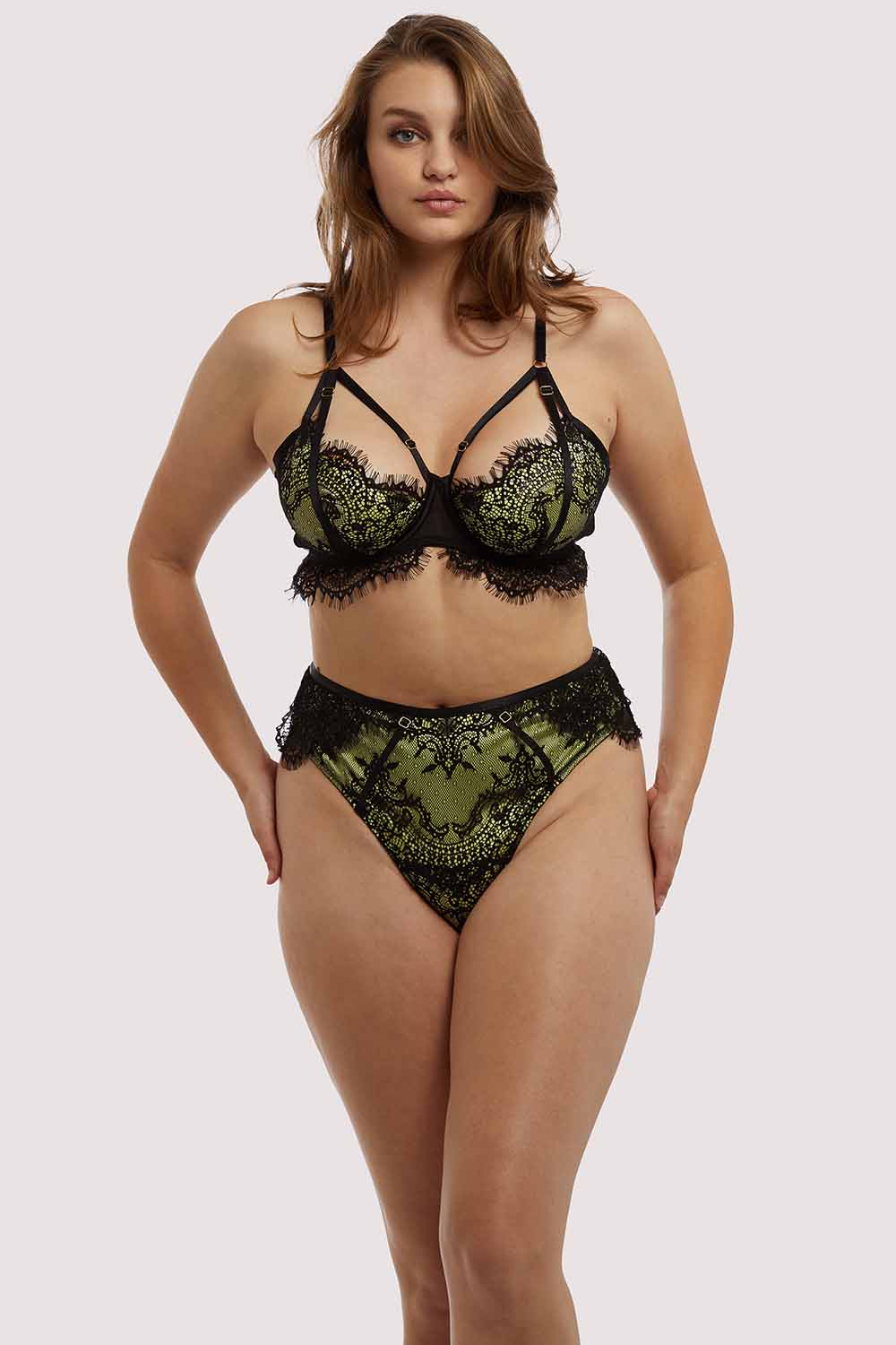 Nora Lime Net and Lace Thong - Image 5