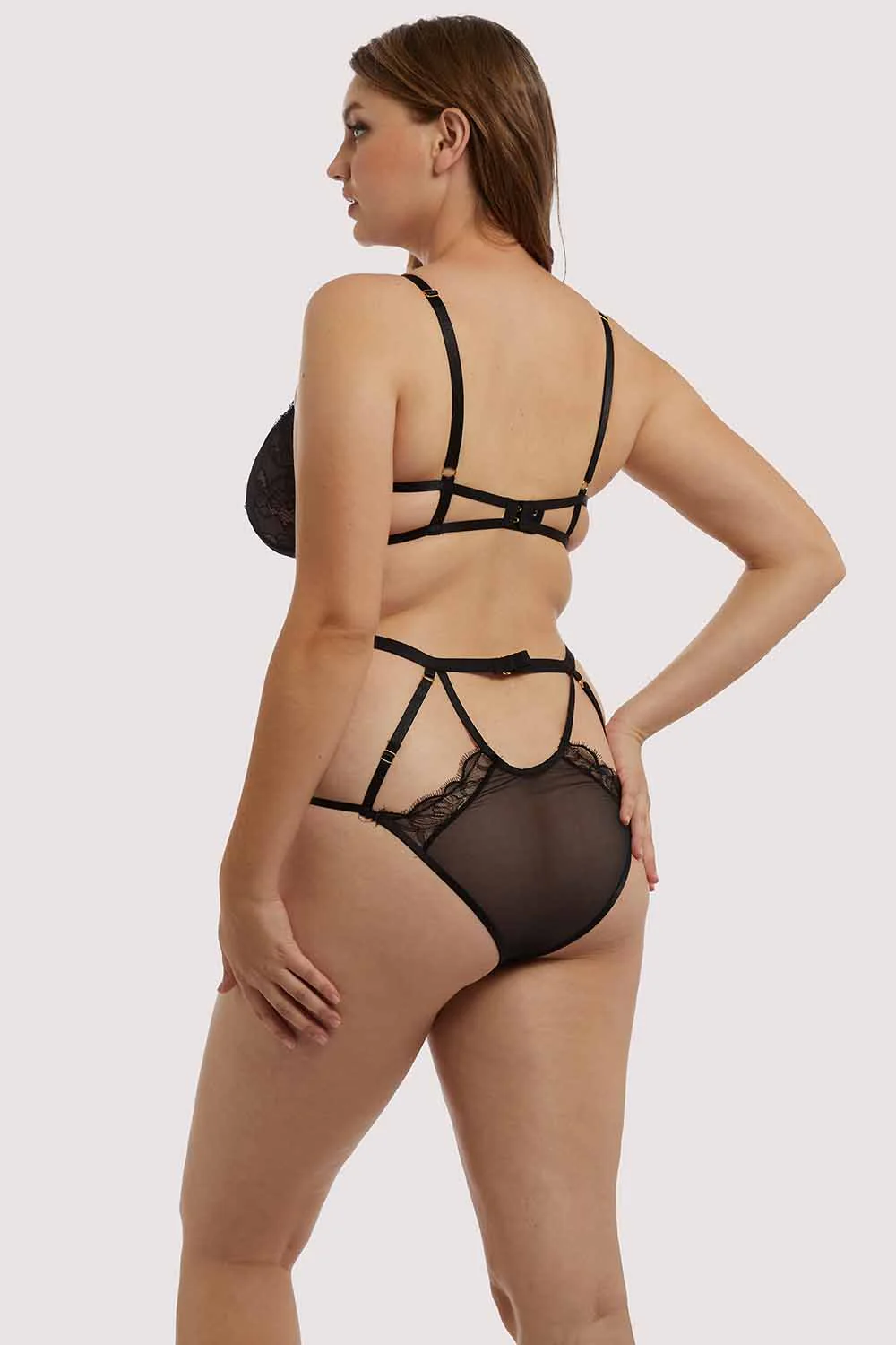 Teigan Black Lace Up Strappy Body - Image 6