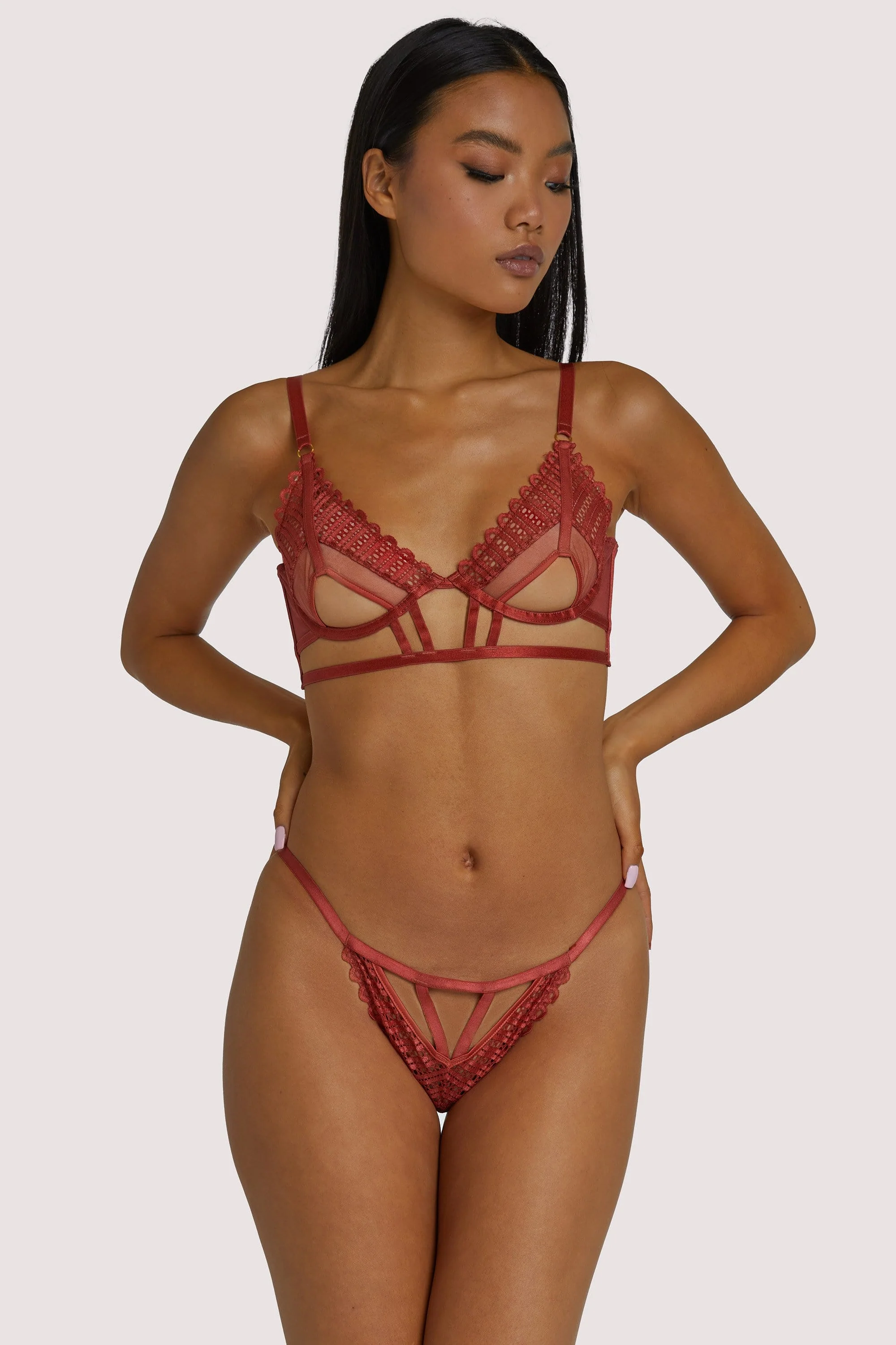 Ellie Rust Cut Out Brief - Image 3