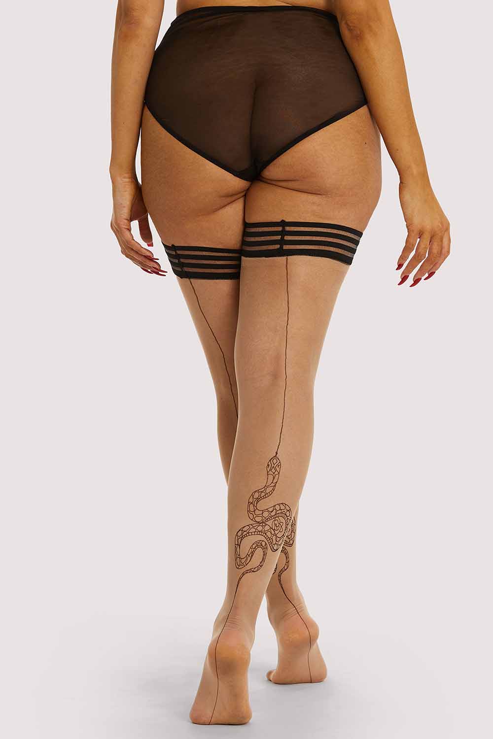 Snake Hold-up Stockings - Image 2