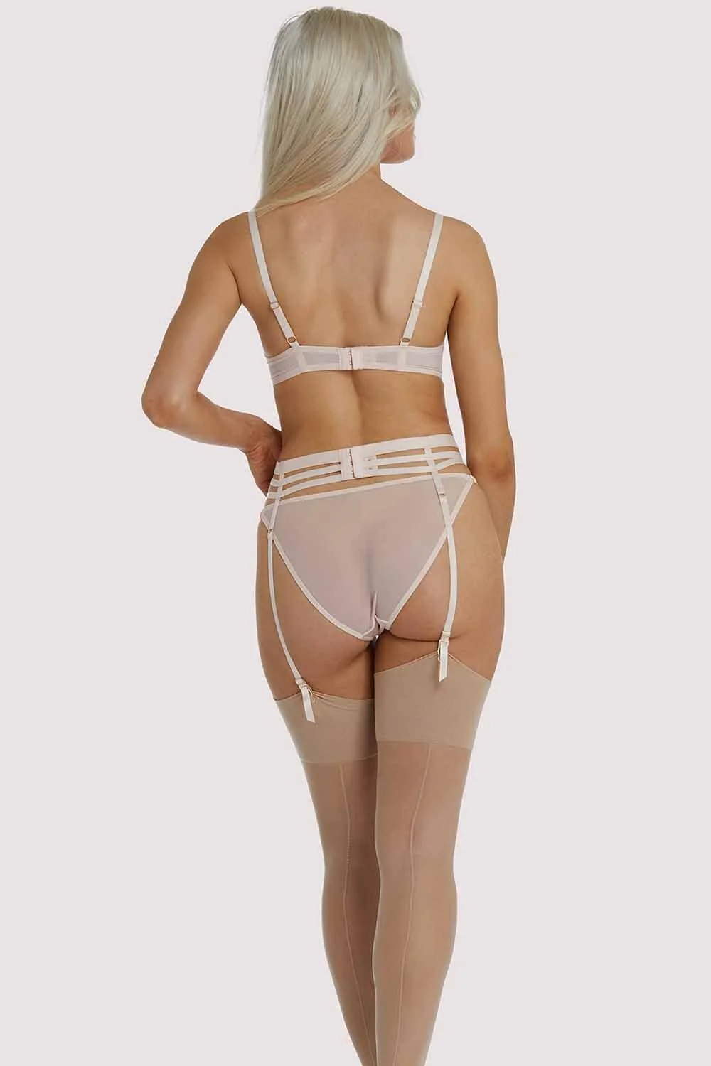 Virginia Peach Guipure Suspender - Image 4