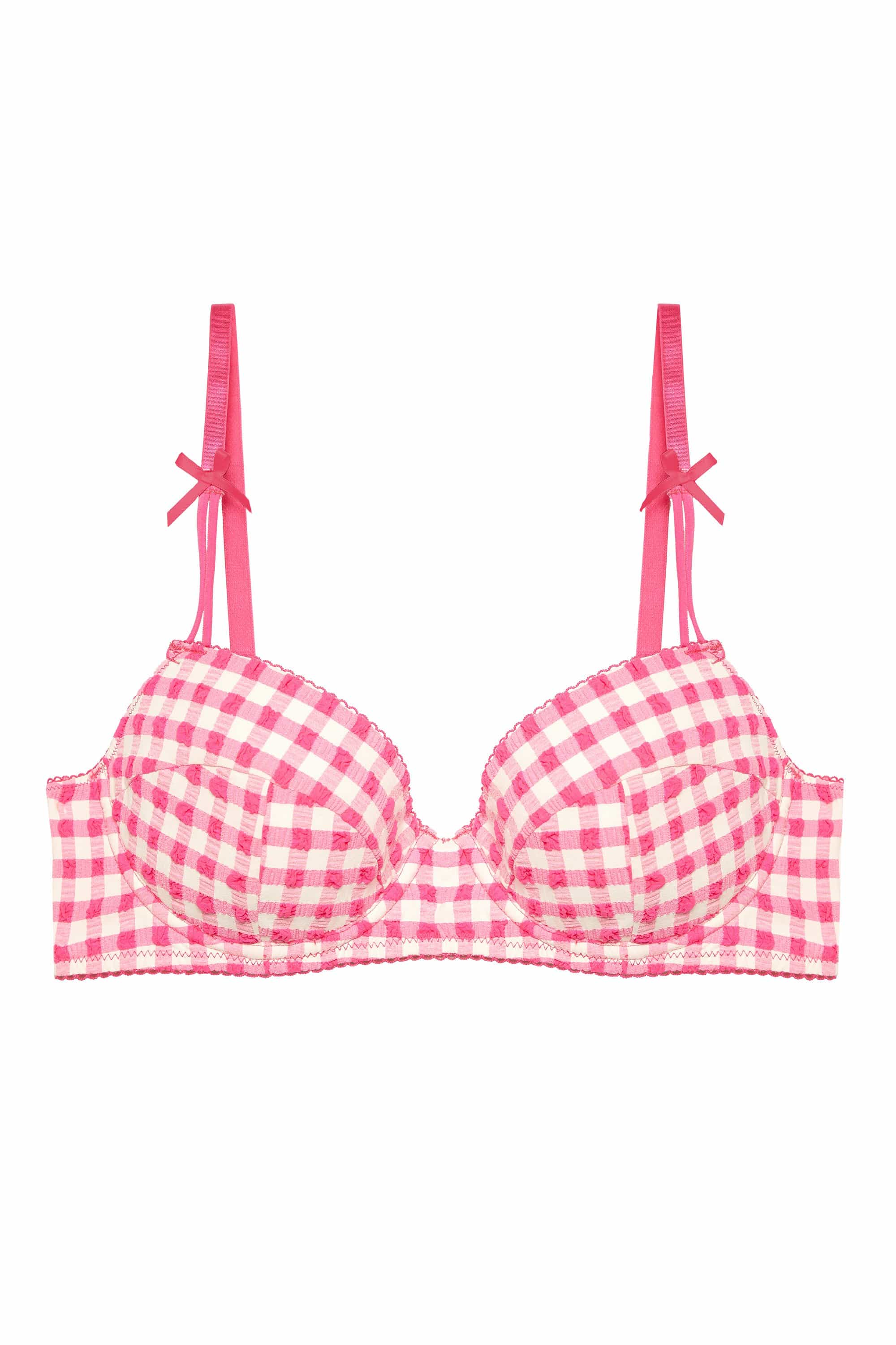 Daisy Pink Gingham Balcony Bra - Image 9