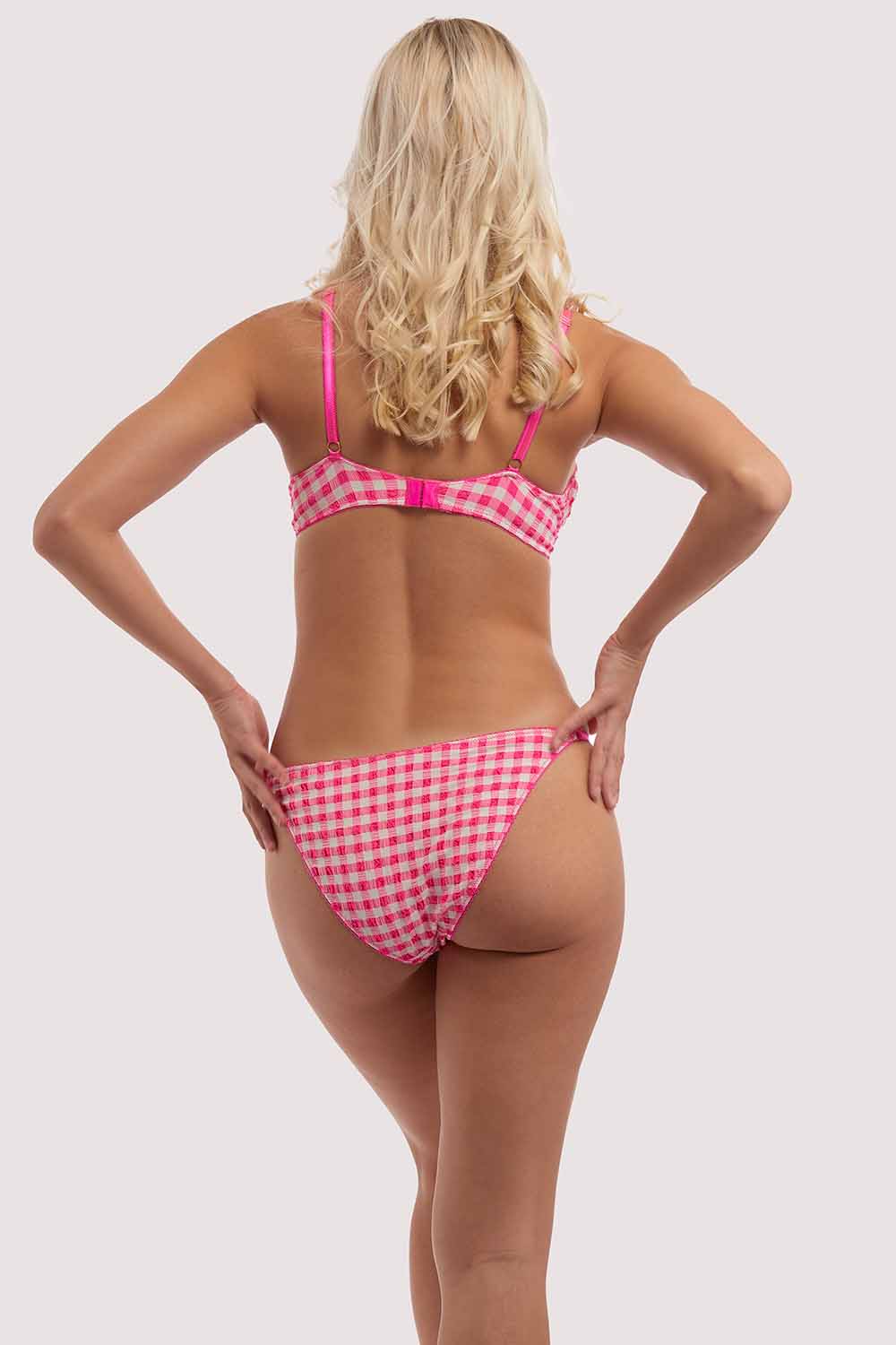 Daisy Pink Gingham Brief - Image 5