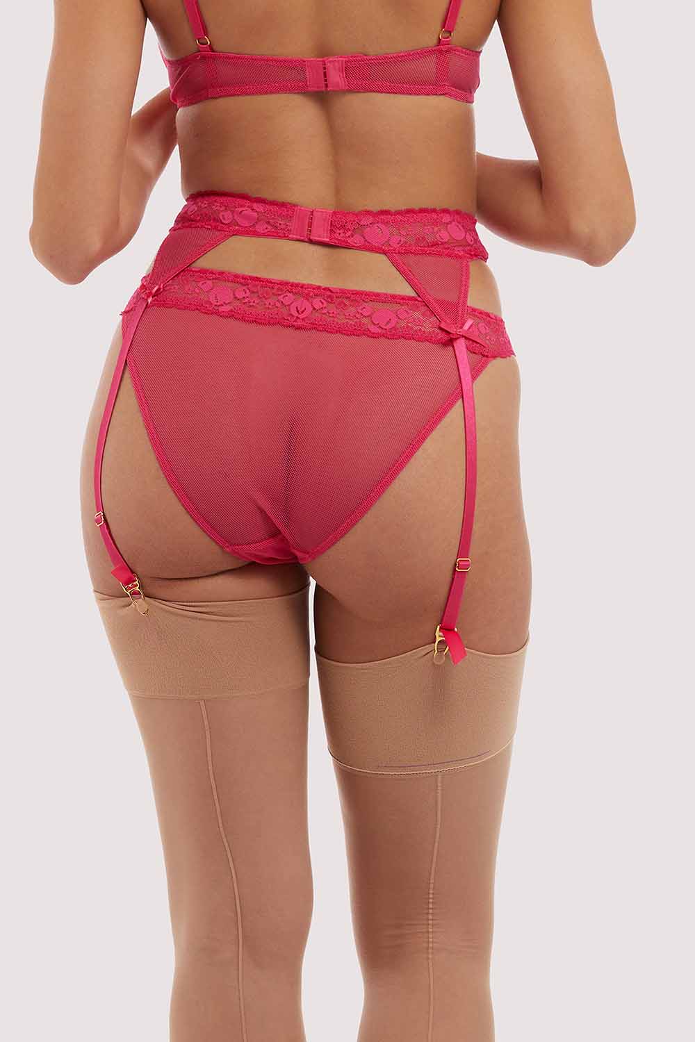 Jordan Hot Pink Cherry Suspender Belt - Image 4