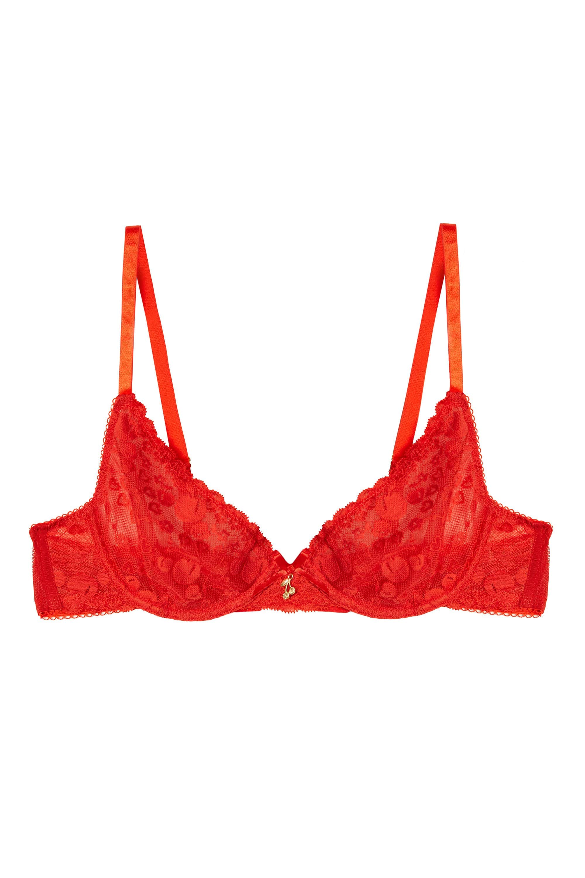 Leomie Red Cherry Plunge Bra - Image 13