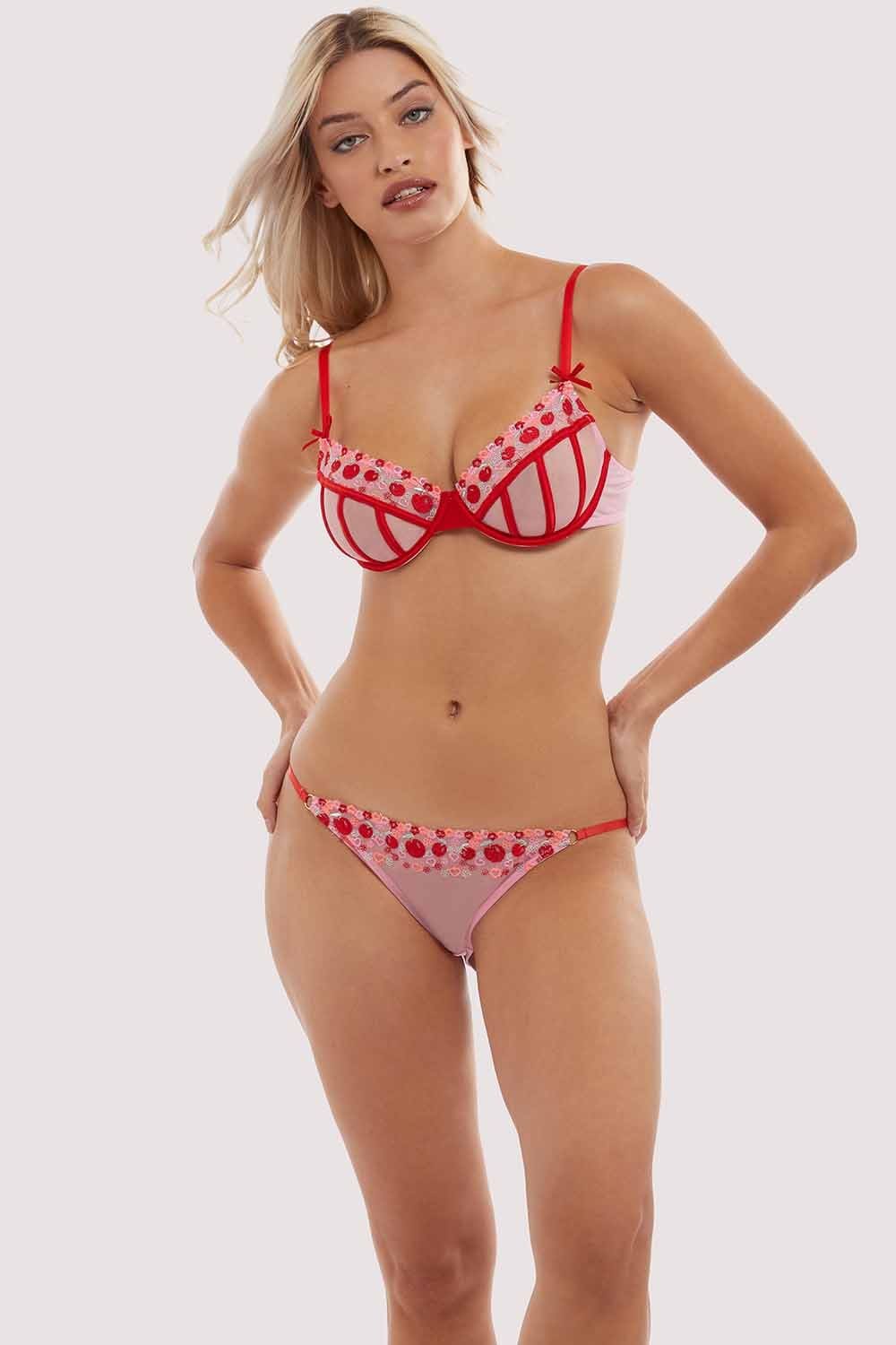 Charli Pink Embroidered Brief - Image 4