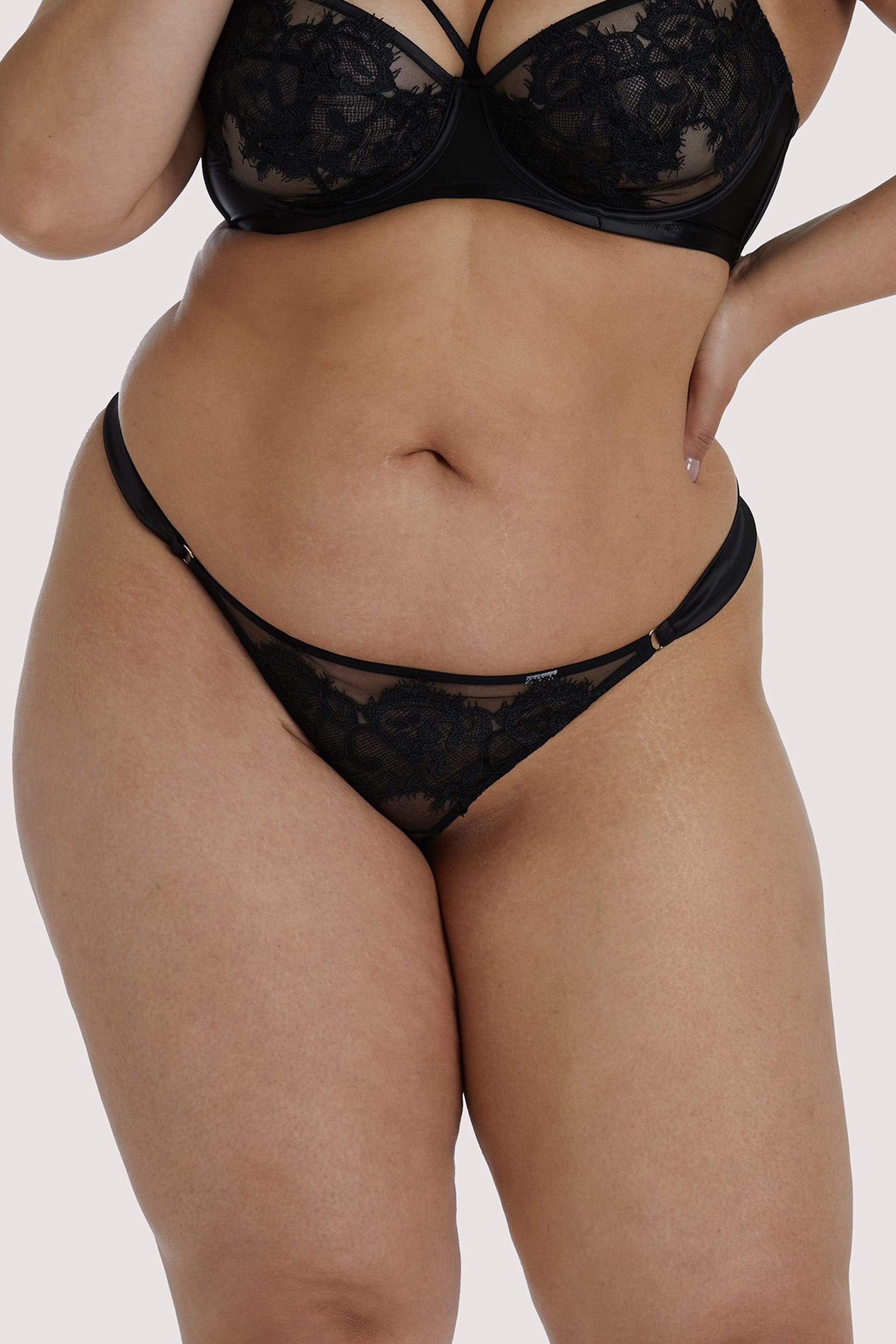 Anneliese Black Lace Thong - Image 7