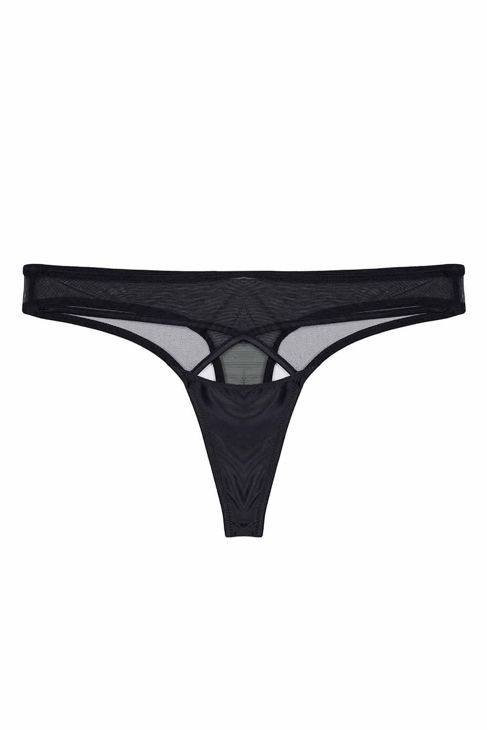 Charlie Black Cut-out Thong - Image 8