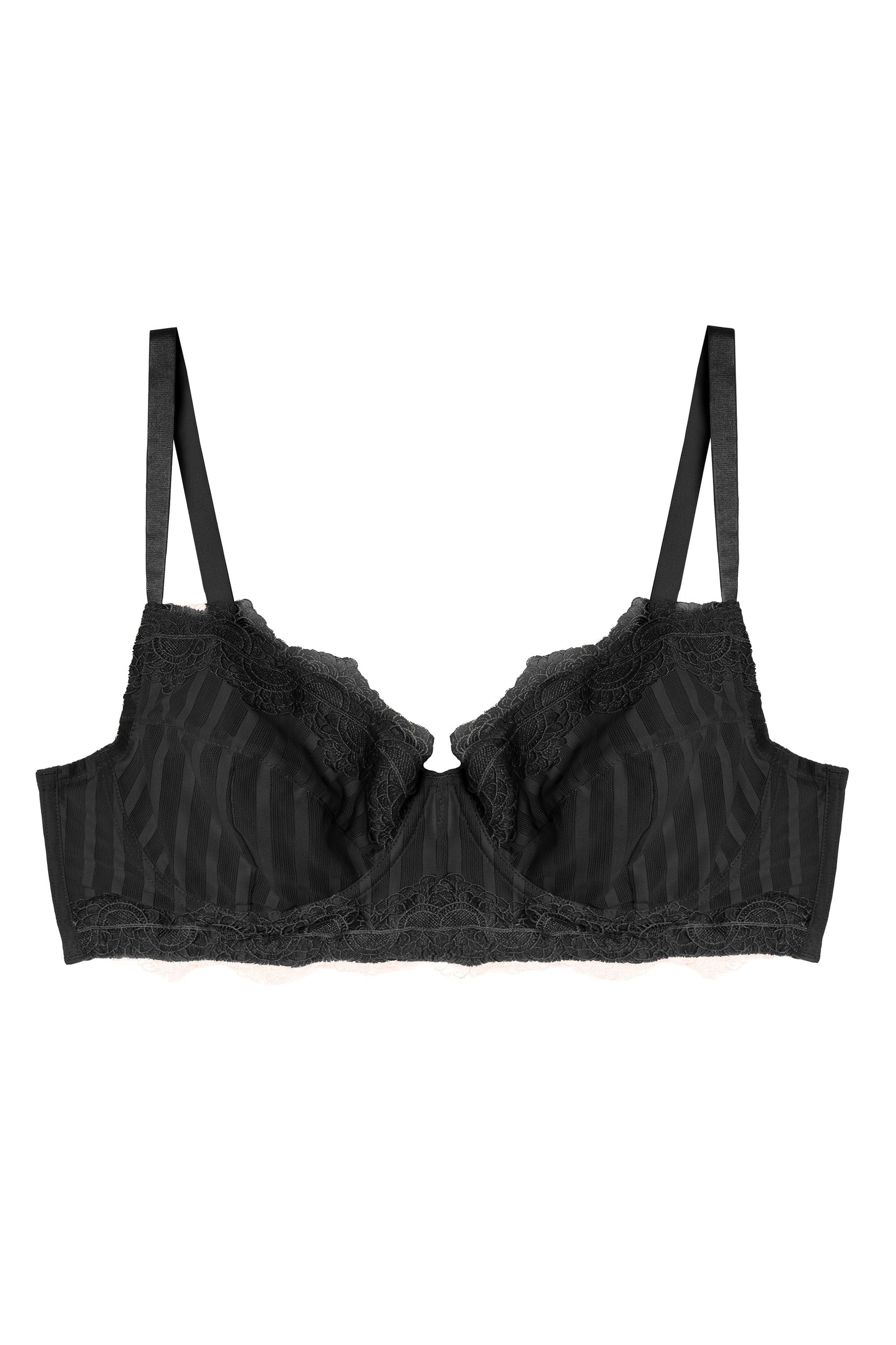 Presley Black Stripe And Lace Trim Bra - Image 6