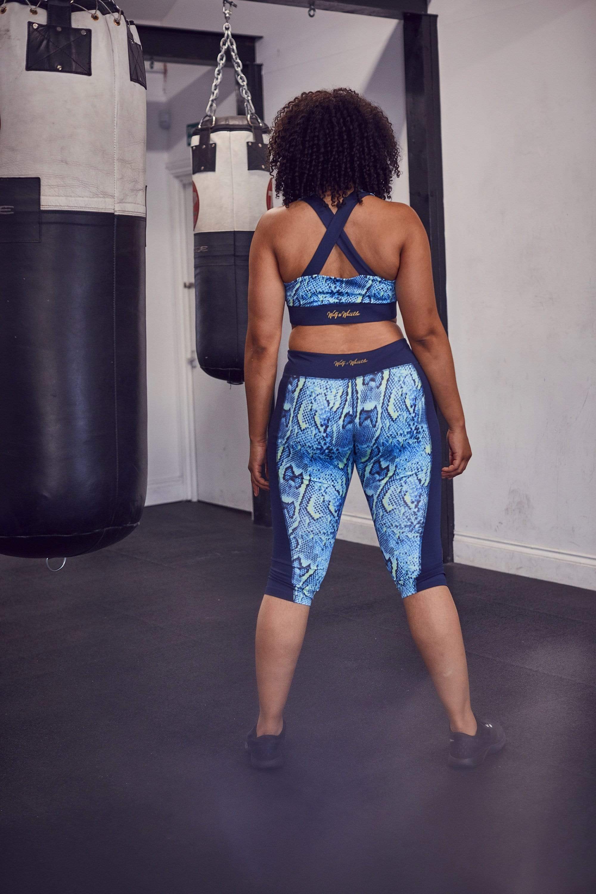 Printed Crop Leggings Snake Curve - Image 2