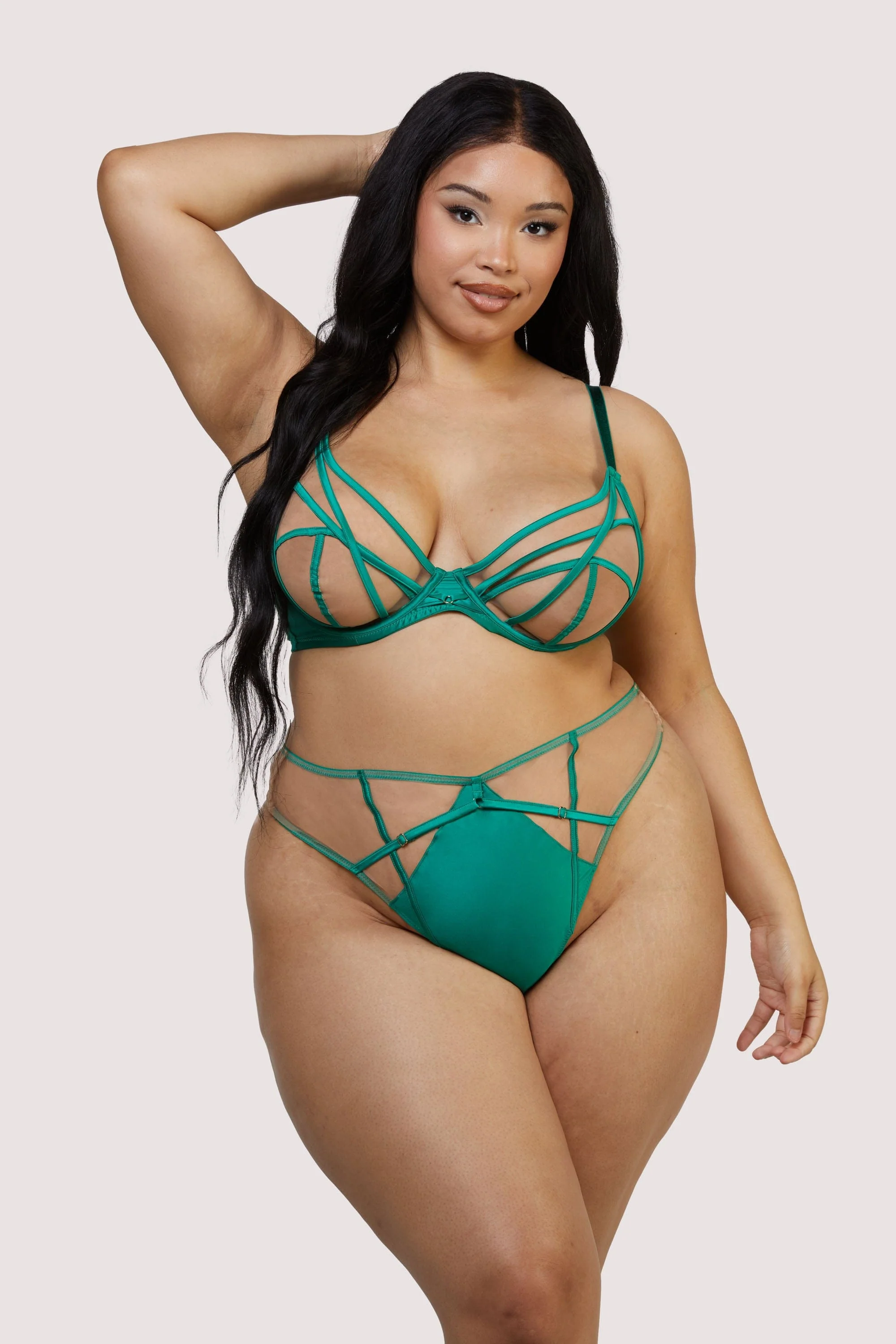 Ramona Green Mesh Plunge Bra - Image 7