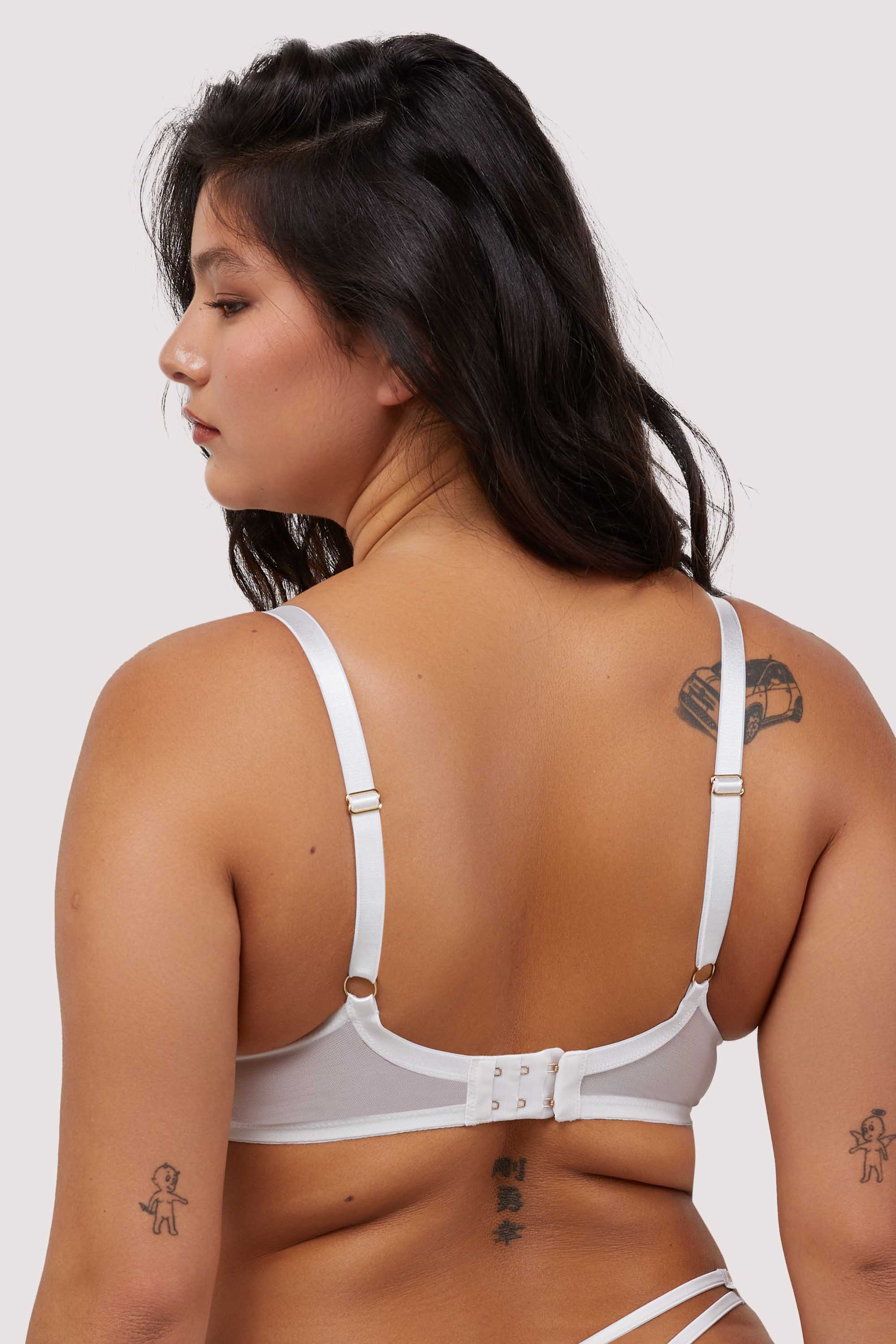 Ramona Optic White Strap Detail Illusion Mesh Set - Image 3