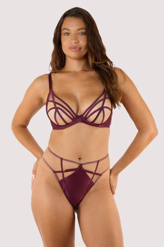 Ramona Wine High Waist Thong - Image 3