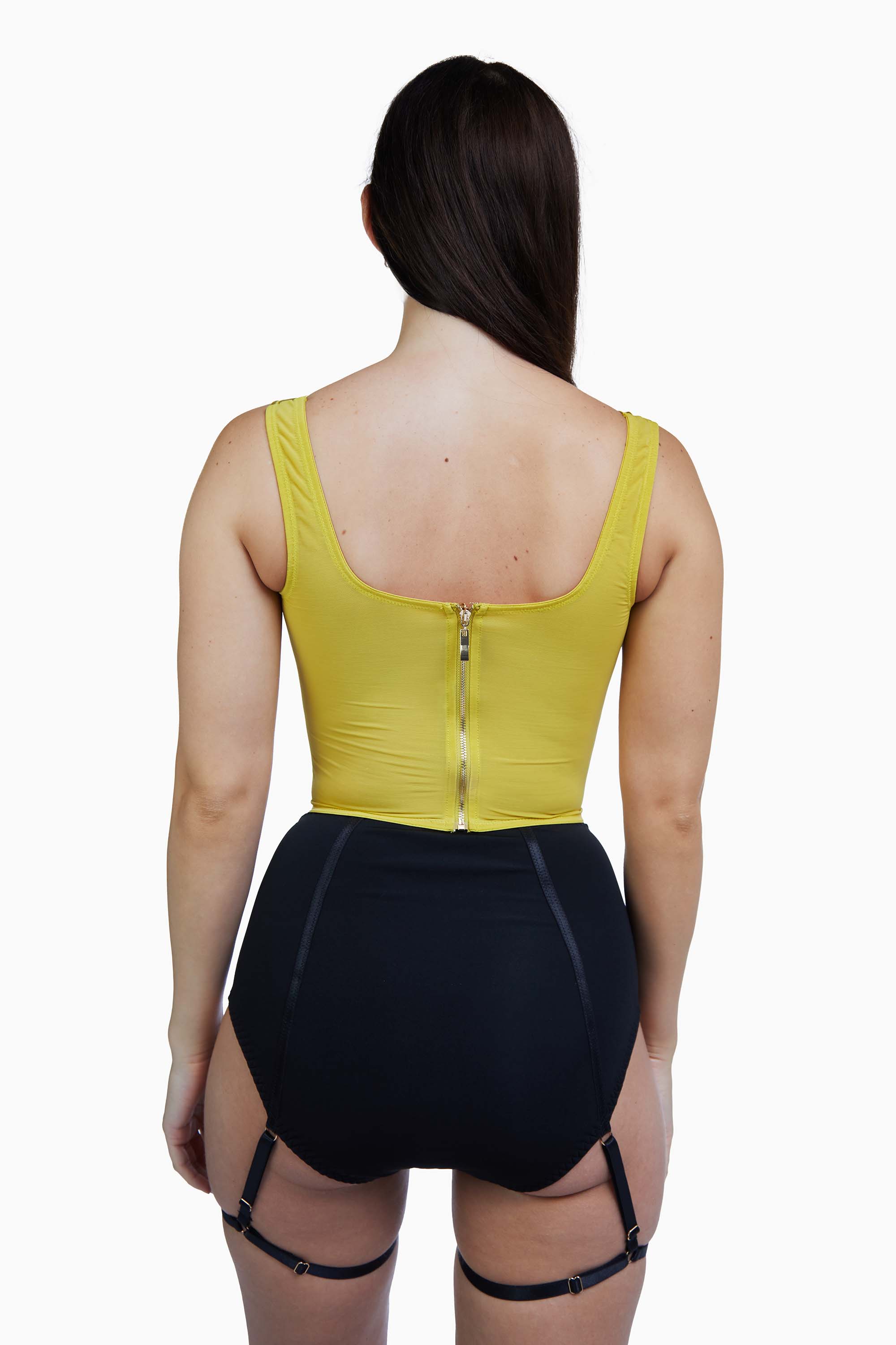Regalia Bobbi Panelled Basque Mustard - Image 5