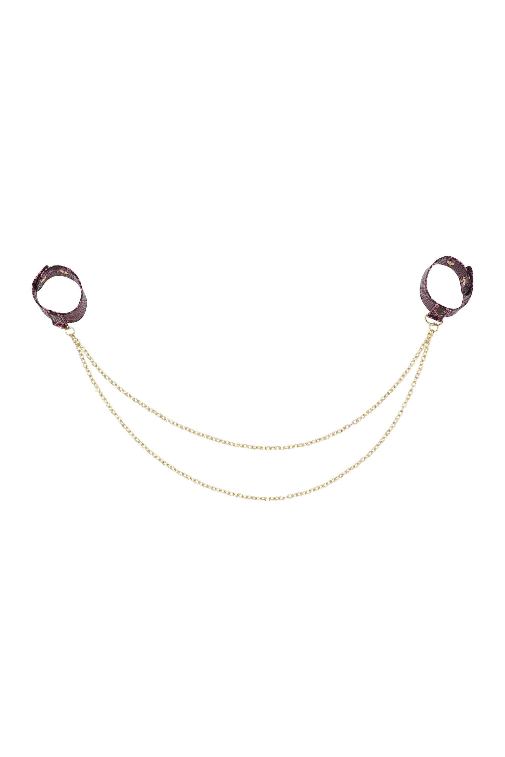 Chain Detail Cuffs Purple Snake - Image 2