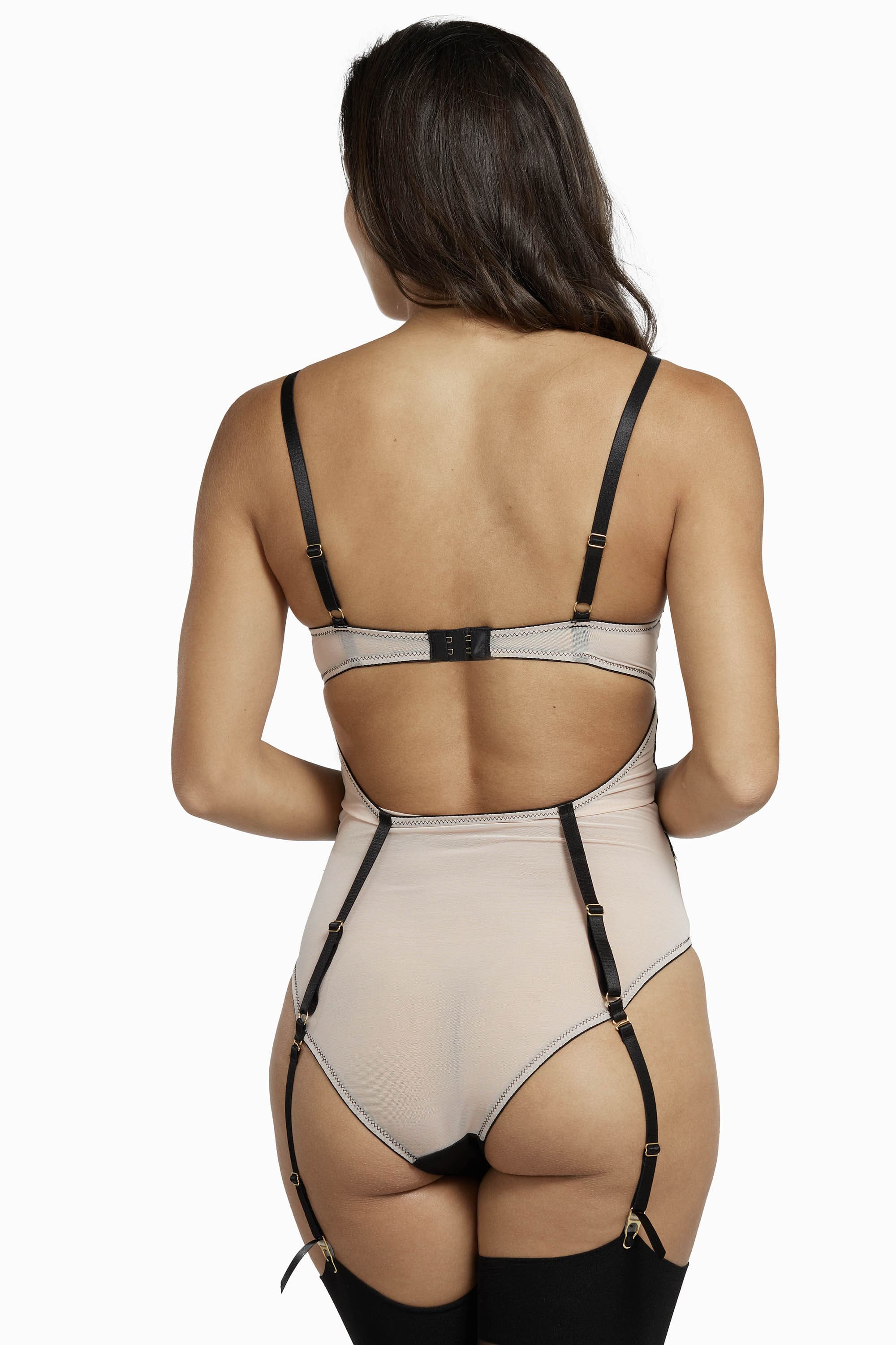 Regalia Lola Peach & Black Contrast Lace Body - Image 5