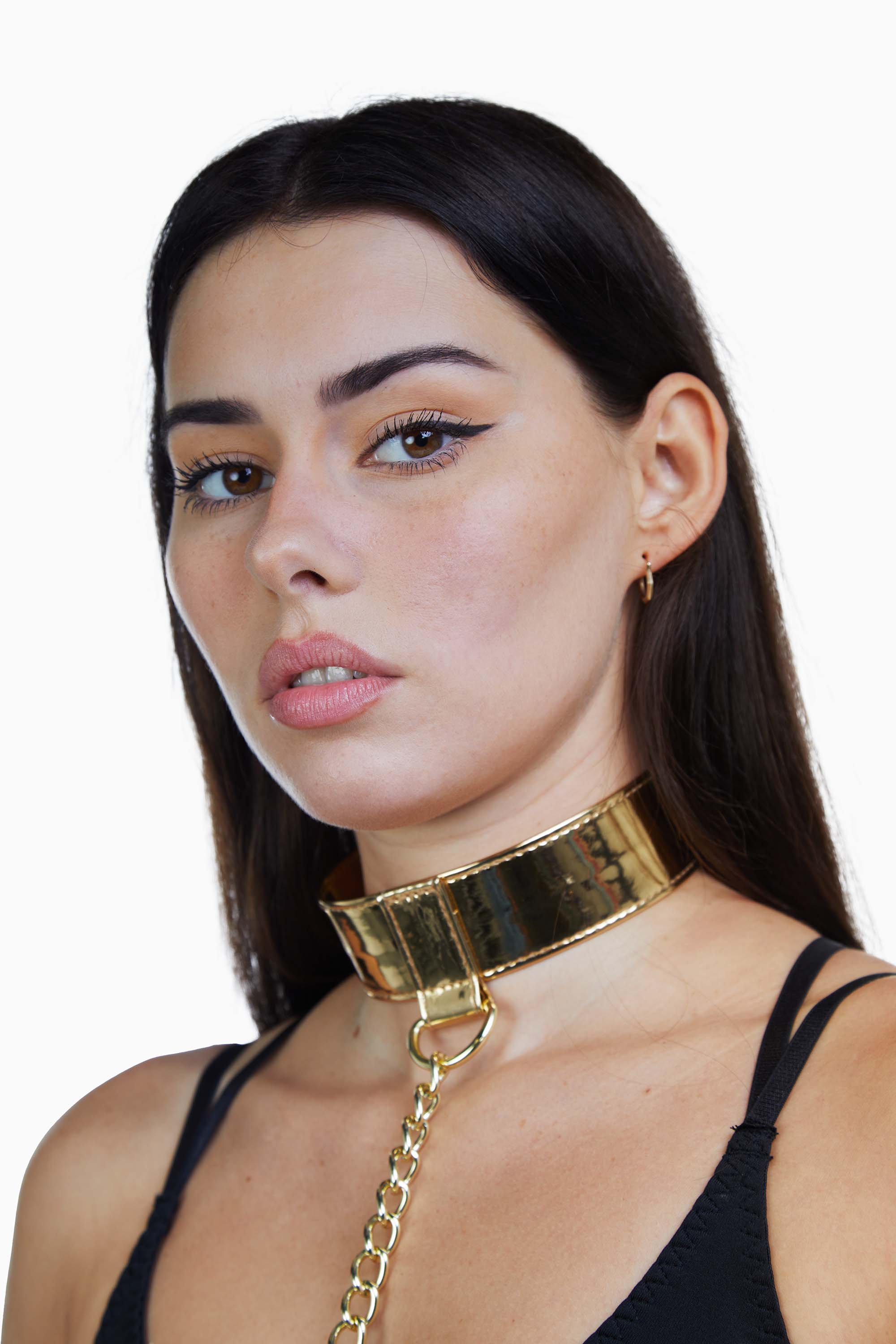 Regalia PU Collar With Lead Gold - Image 4