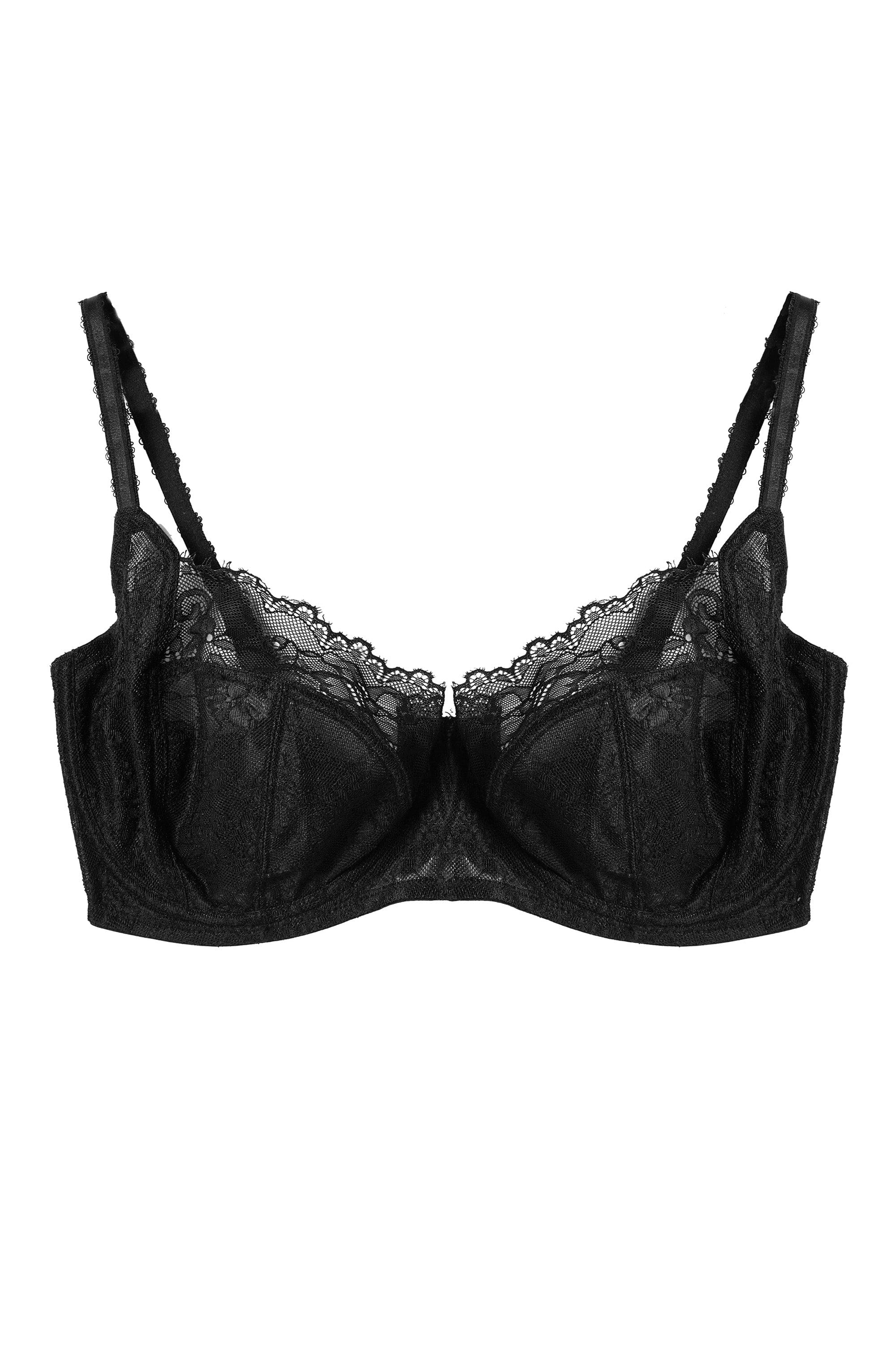 Rosalyn Black Full Coverage Lace Bra - Image 6