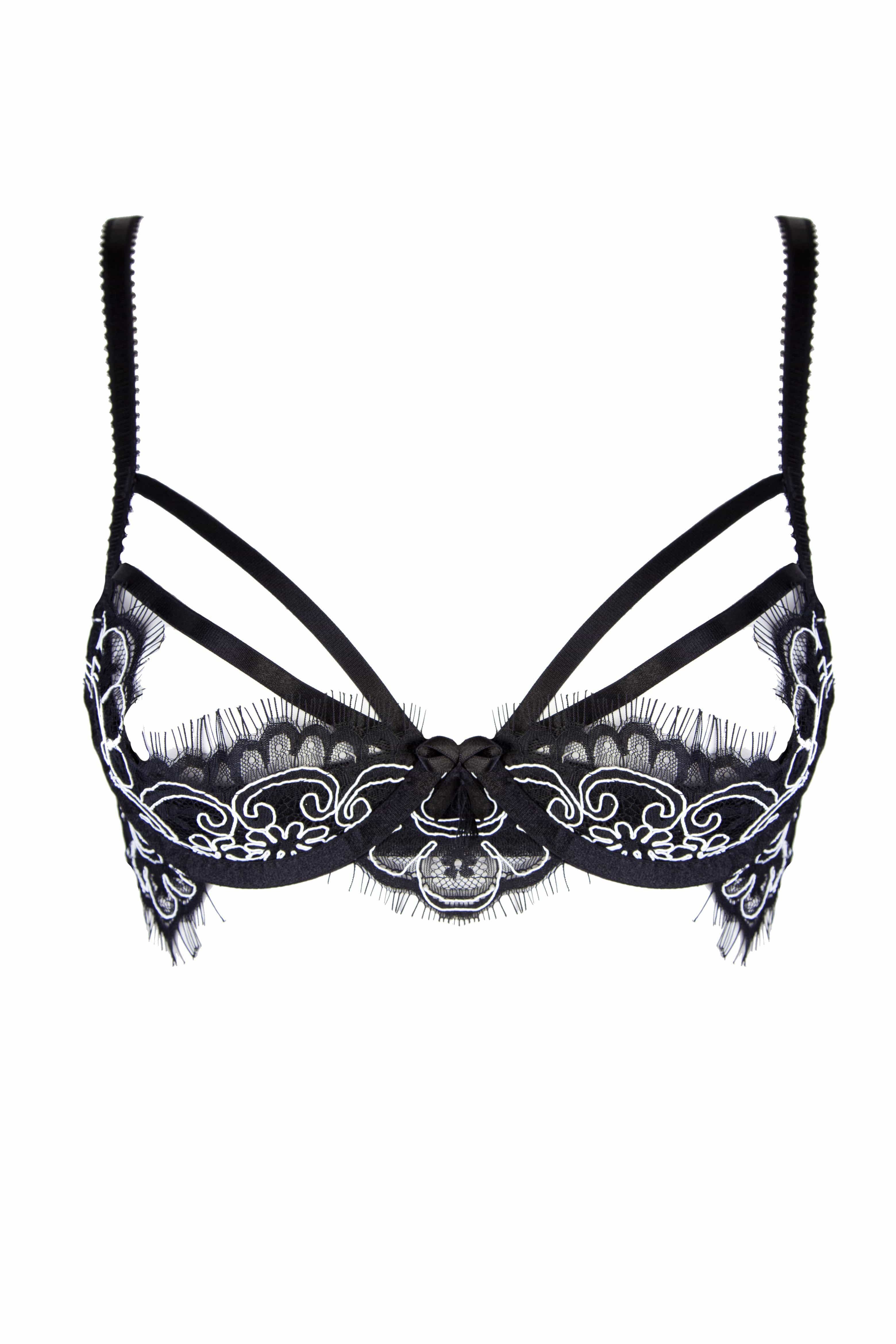 Ruth Corded Lace Demi Cup Bra A-D cups - Image 2